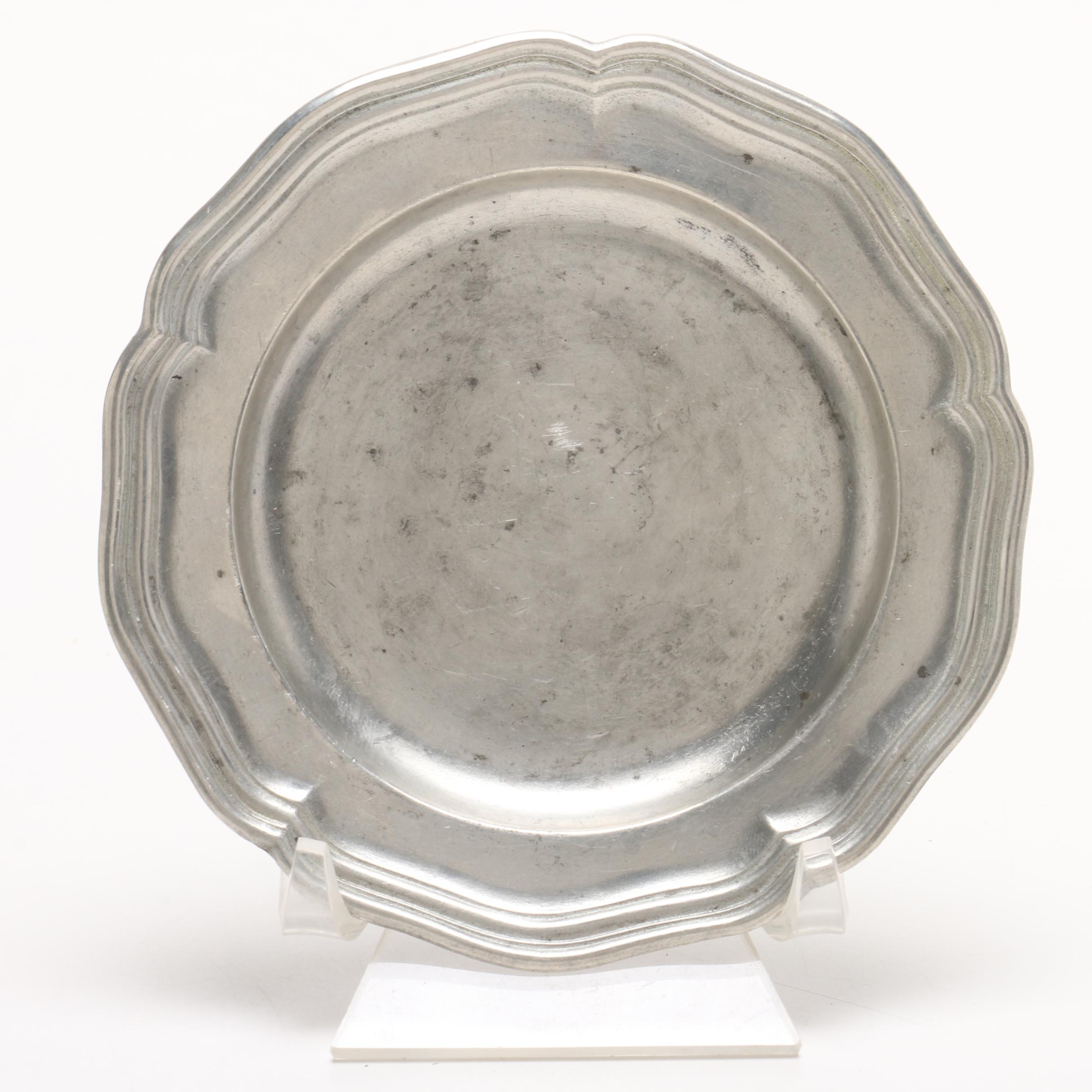 Vintage Pewter Dinnerware Including Stieff and GF Finstain Plates