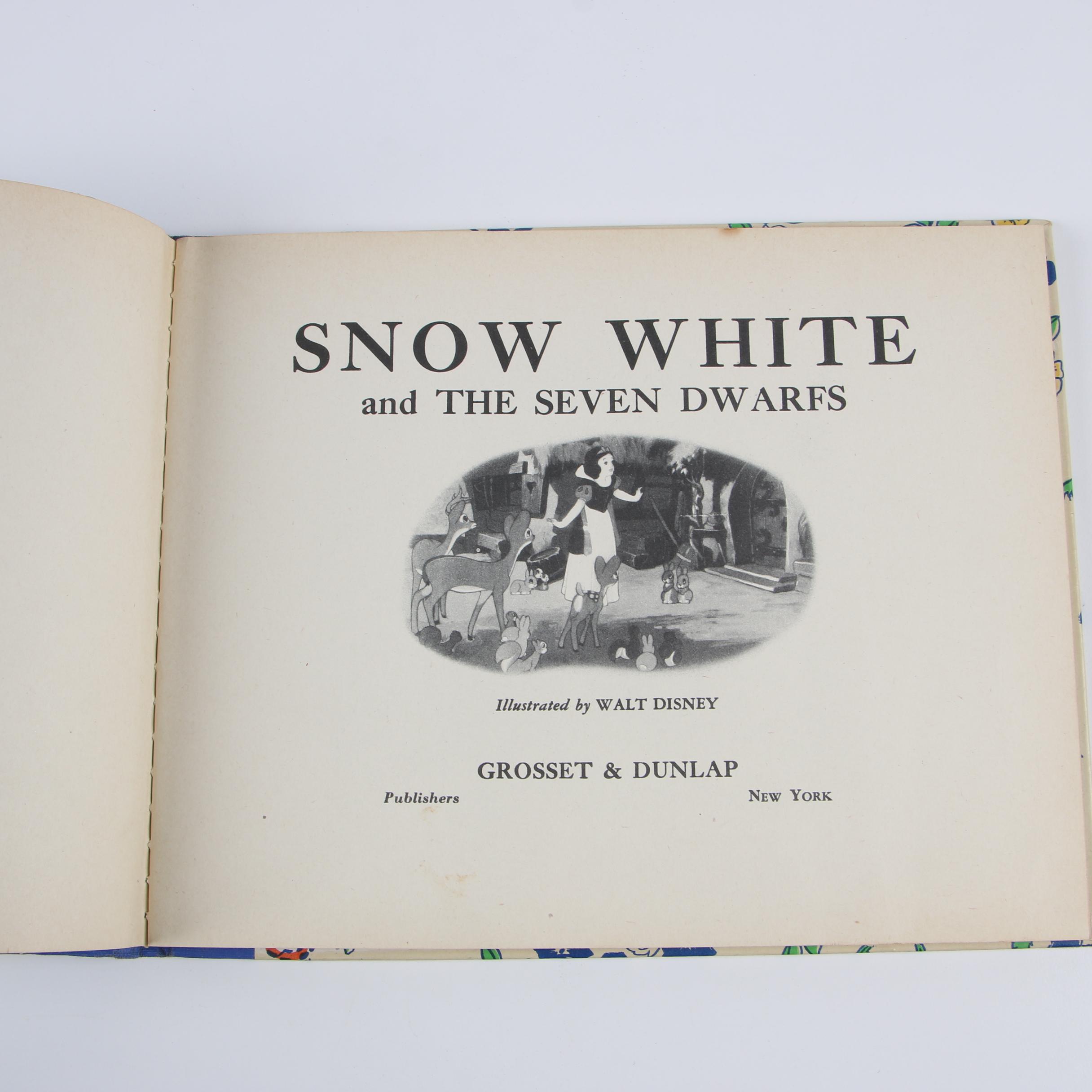 1938 "Snow White and the Seven Dwarfs" Picture Book