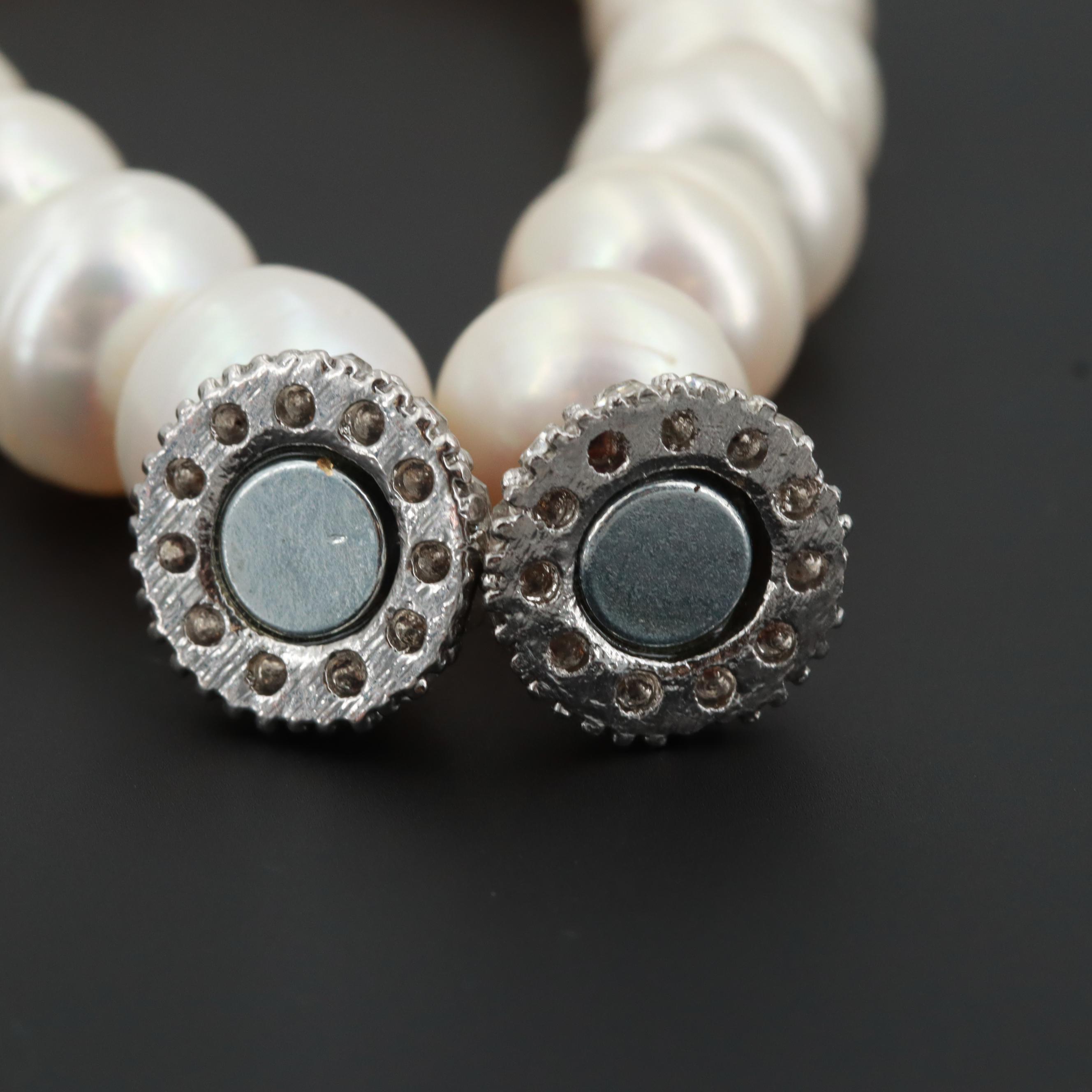 Sterling and Silver Tone Cultured Pearl and Glass Bracelets Including Silpada