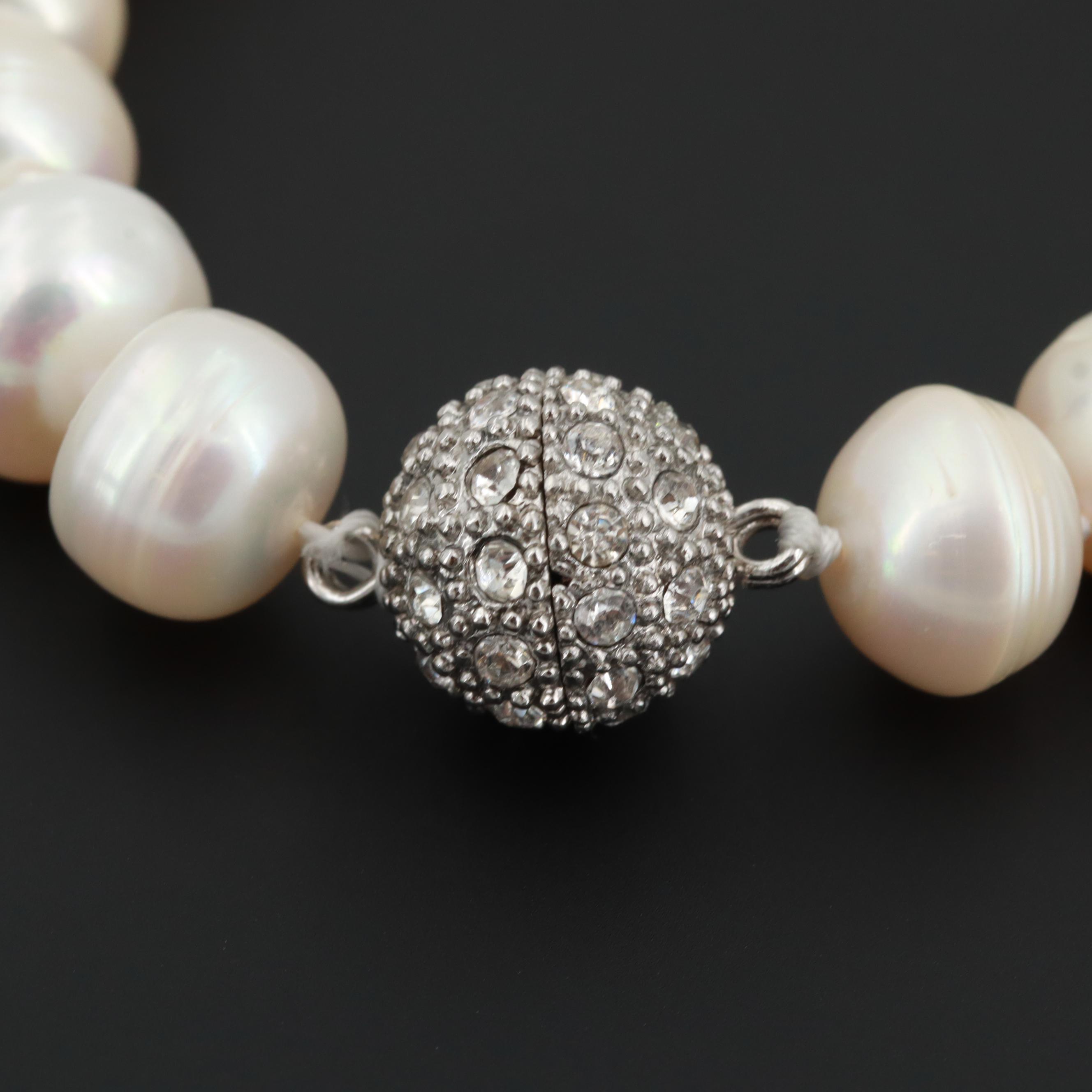 Sterling and Silver Tone Cultured Pearl and Glass Bracelets Including Silpada