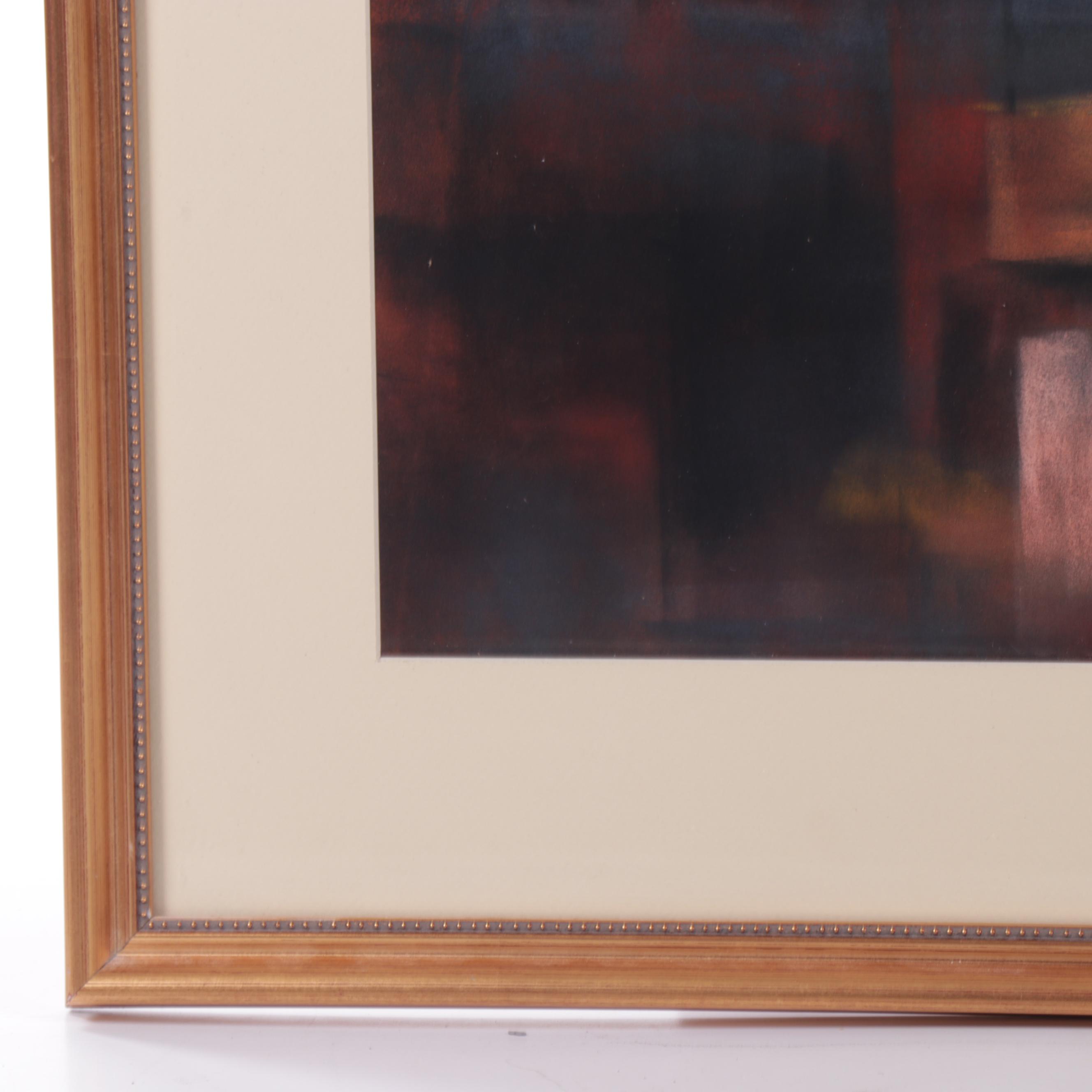 Nelson Sears Pastel Drawing "Chicago River"