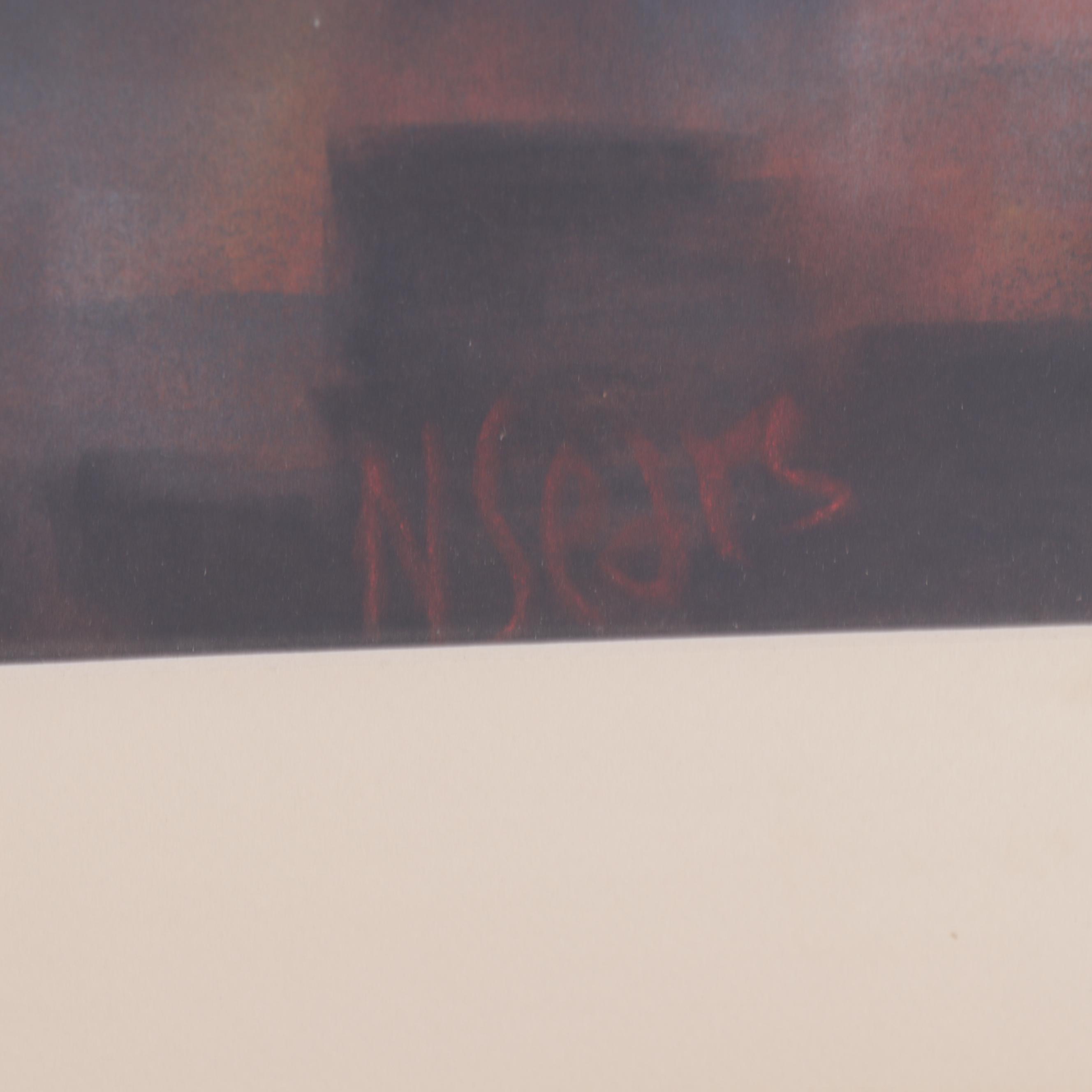 Nelson Sears Pastel Drawing "Chicago River"