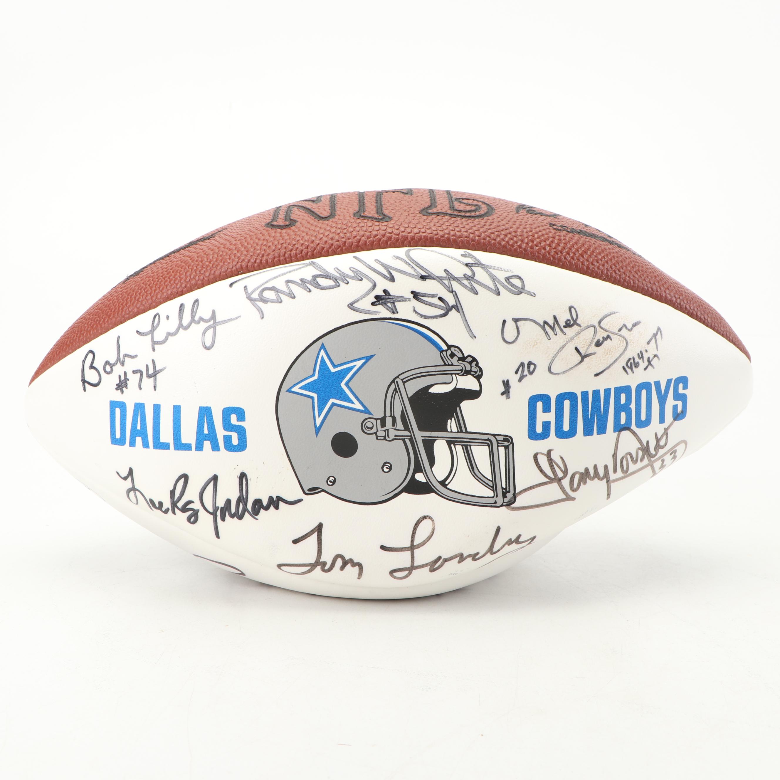 Dallas Cowboys Autographed Team Ball including Tom Landry and Roger Staubach