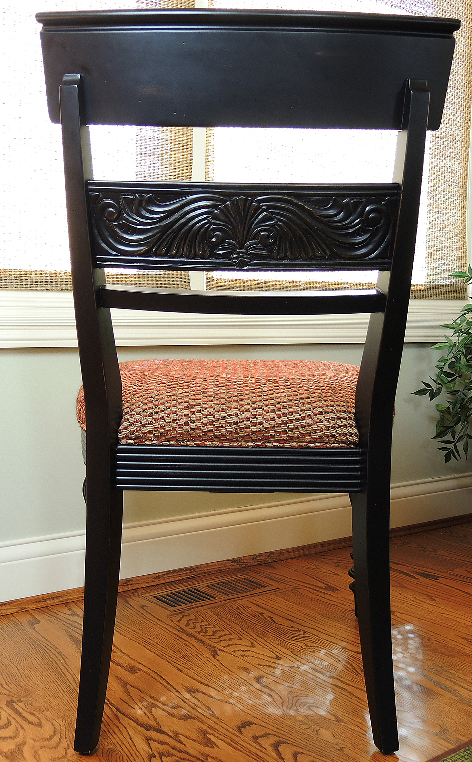 Drexel Pedestal Dining Table and Ethan Allen Side Chairs, Contemporary