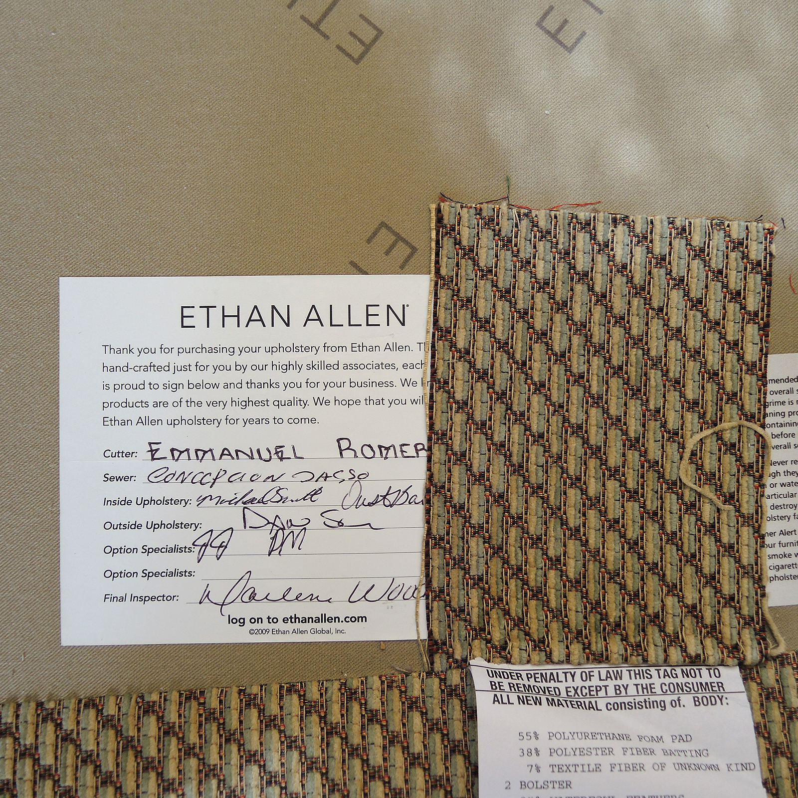 Contemporary Ethan Allen "Retreat" Three Seat Sofa