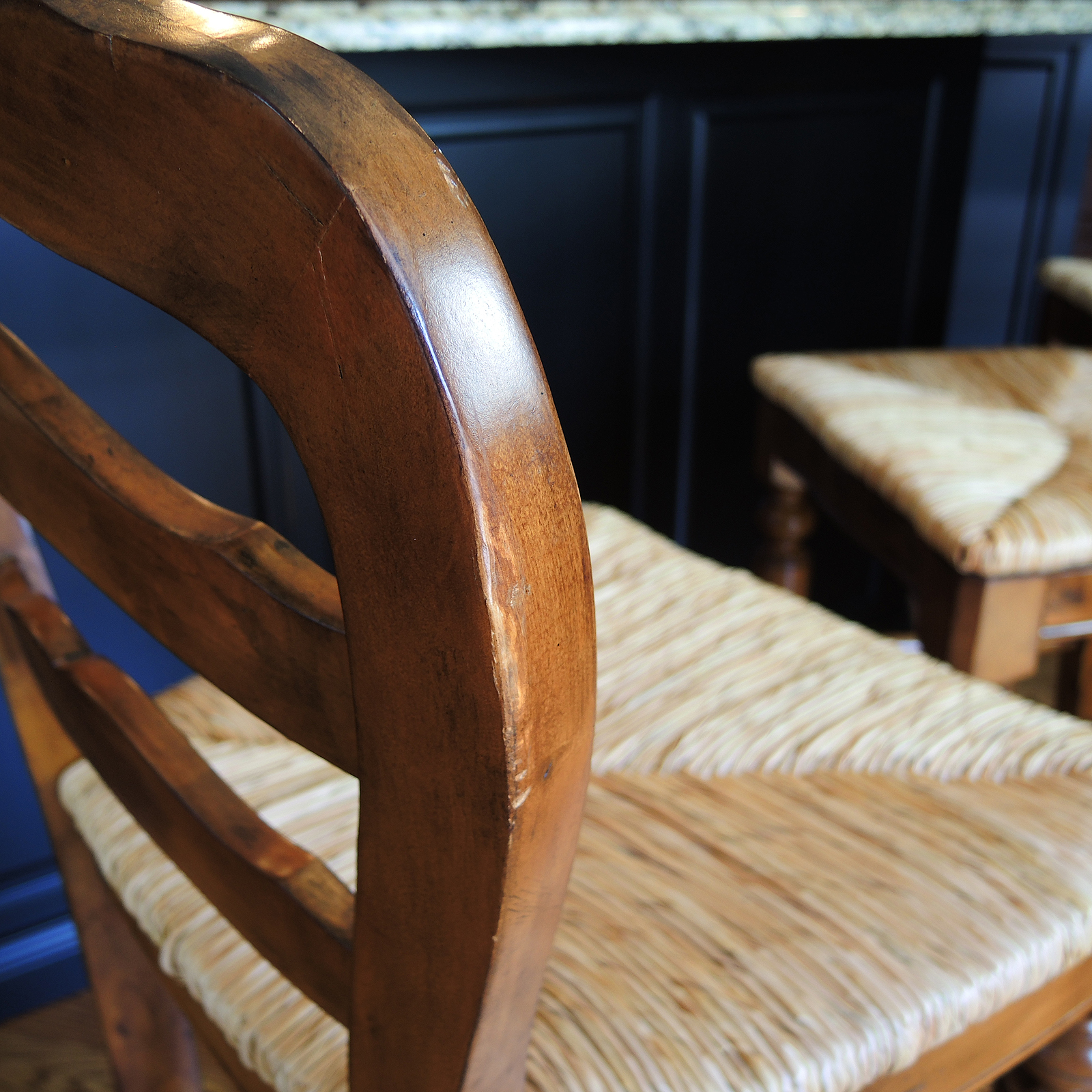 Ballard Design Counter Stools with Rush Seats