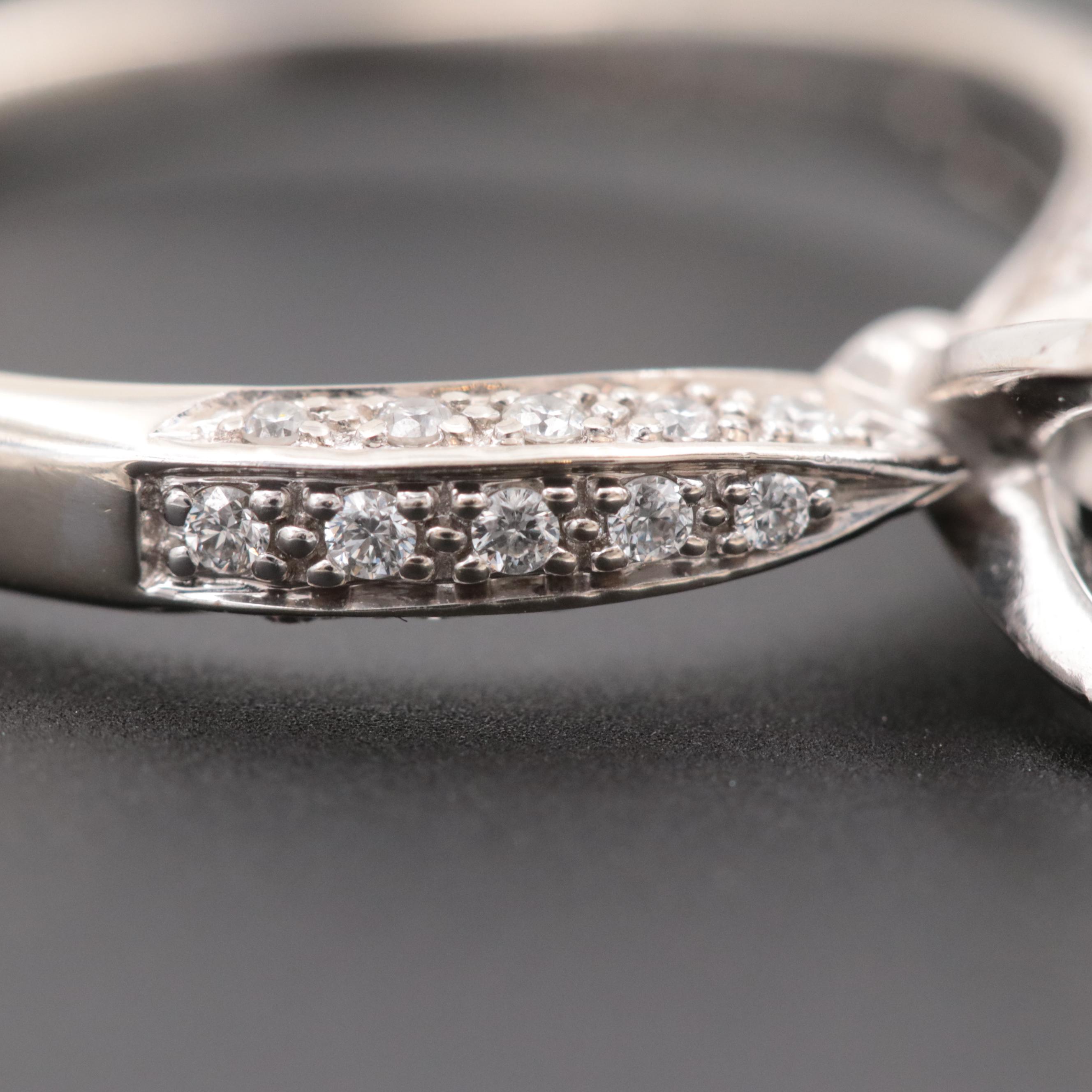 14K White Gold Diamond Semi-Mount Ring