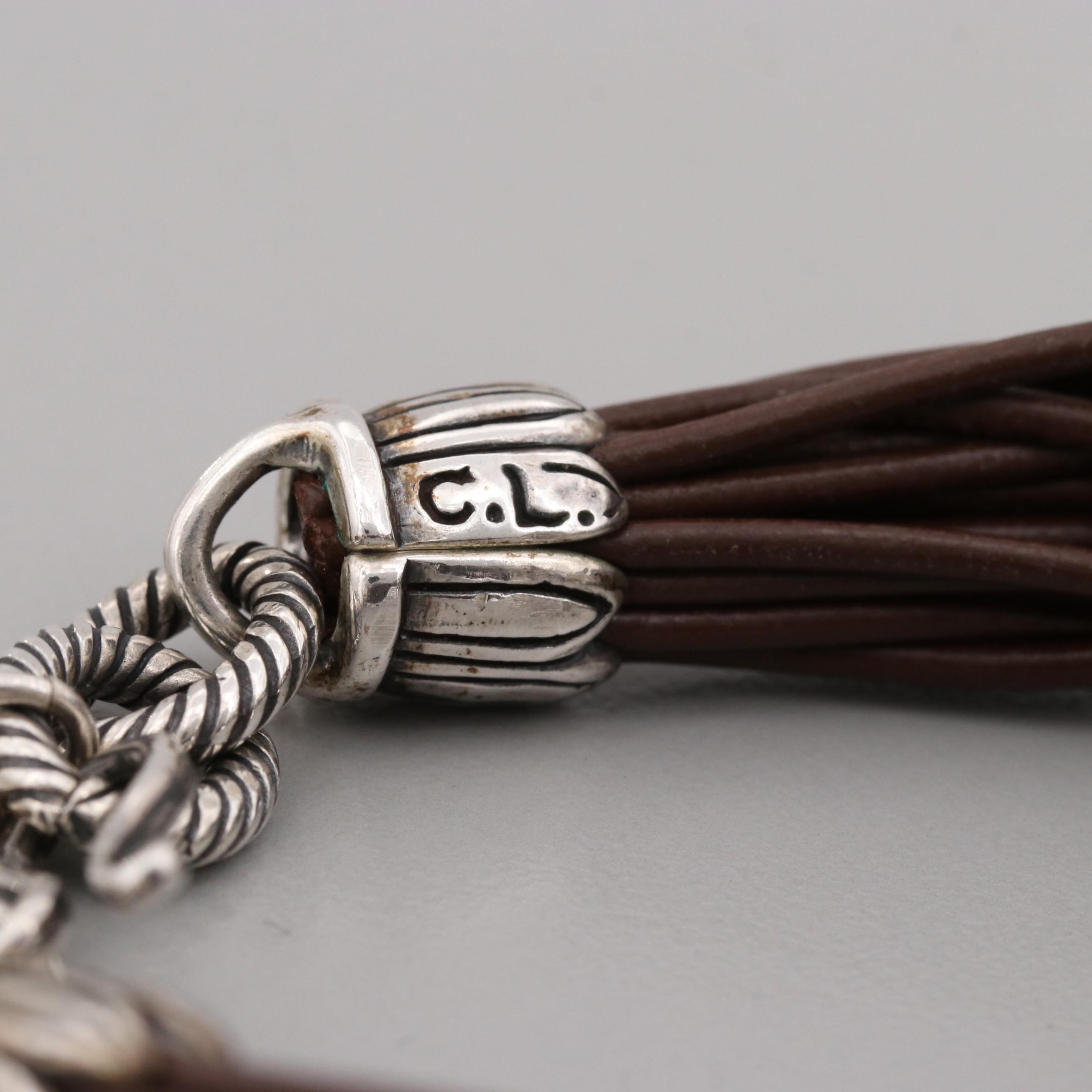 Chan Luu Sterling Silver Twenty Strand Cultured Pearl Bracelet