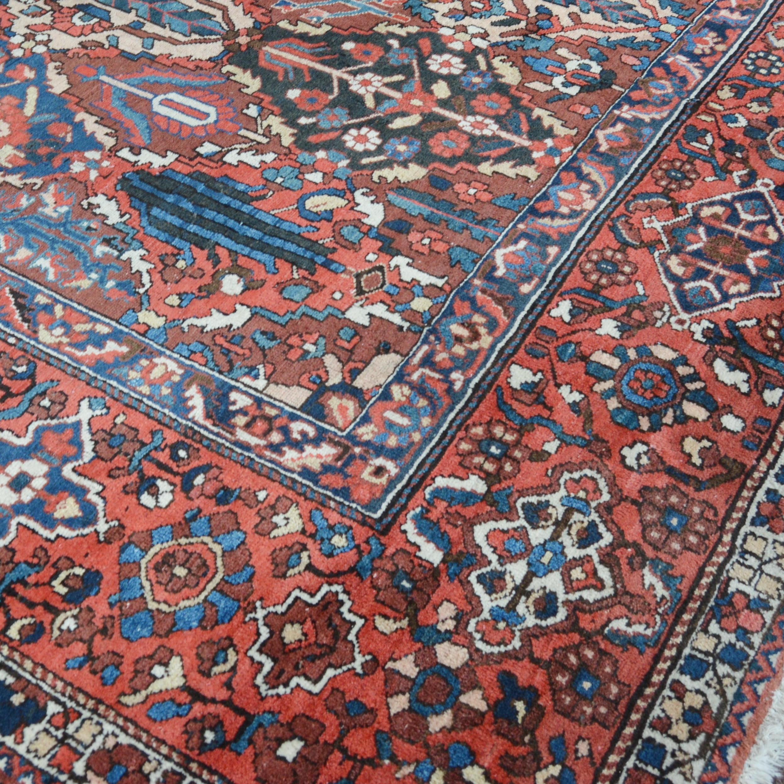 Hand-Knotted Bakhtiari Garden Panel Wool Palace Sized Rug