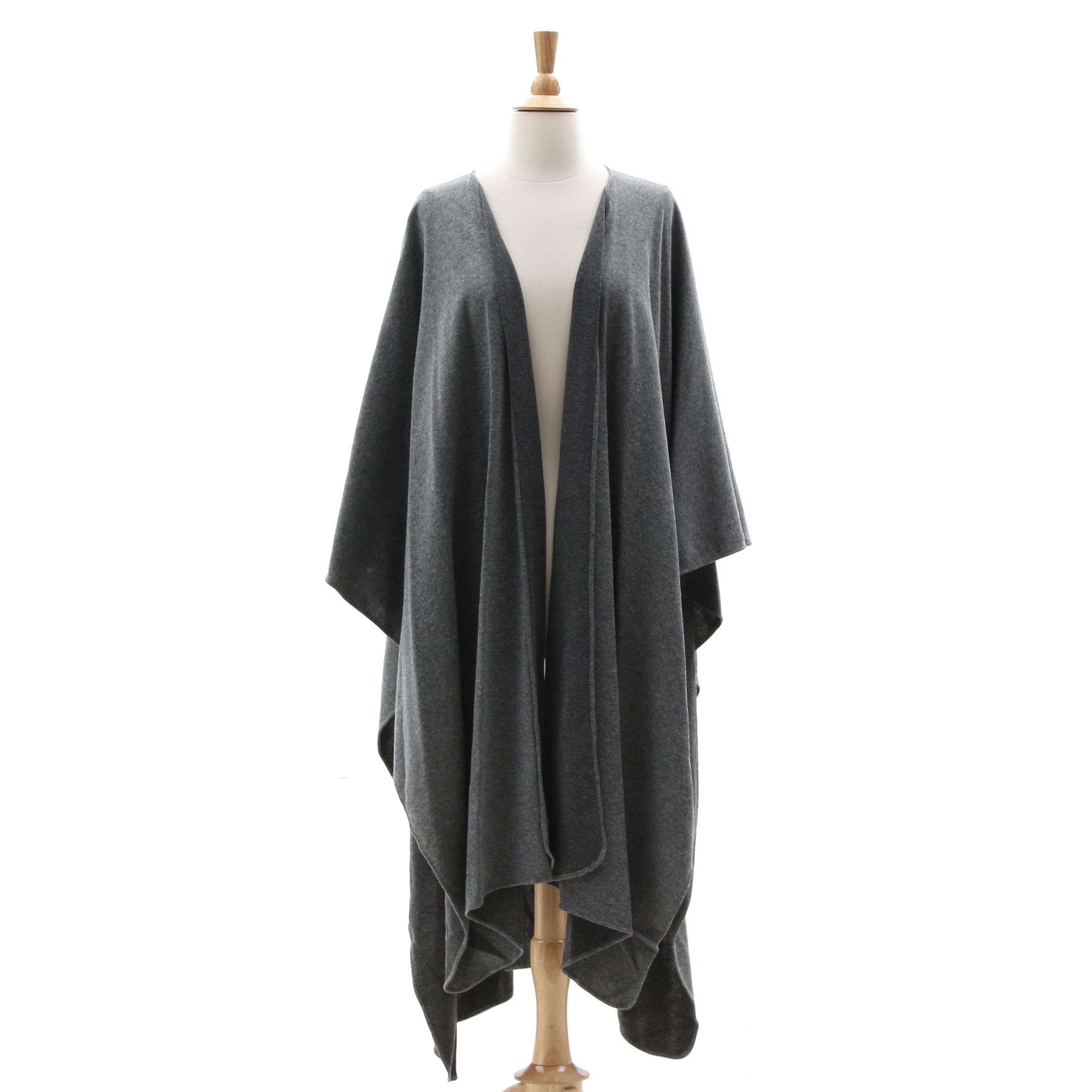 Victor Costa Gray Knit Shawl