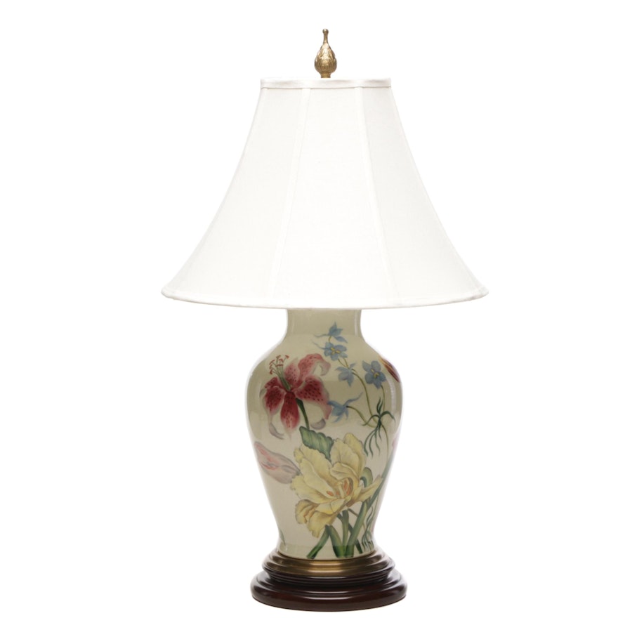 Wildwood Pamela Shirley Limited Edition Kutani Porcelain Hand-Painted Table Lamp