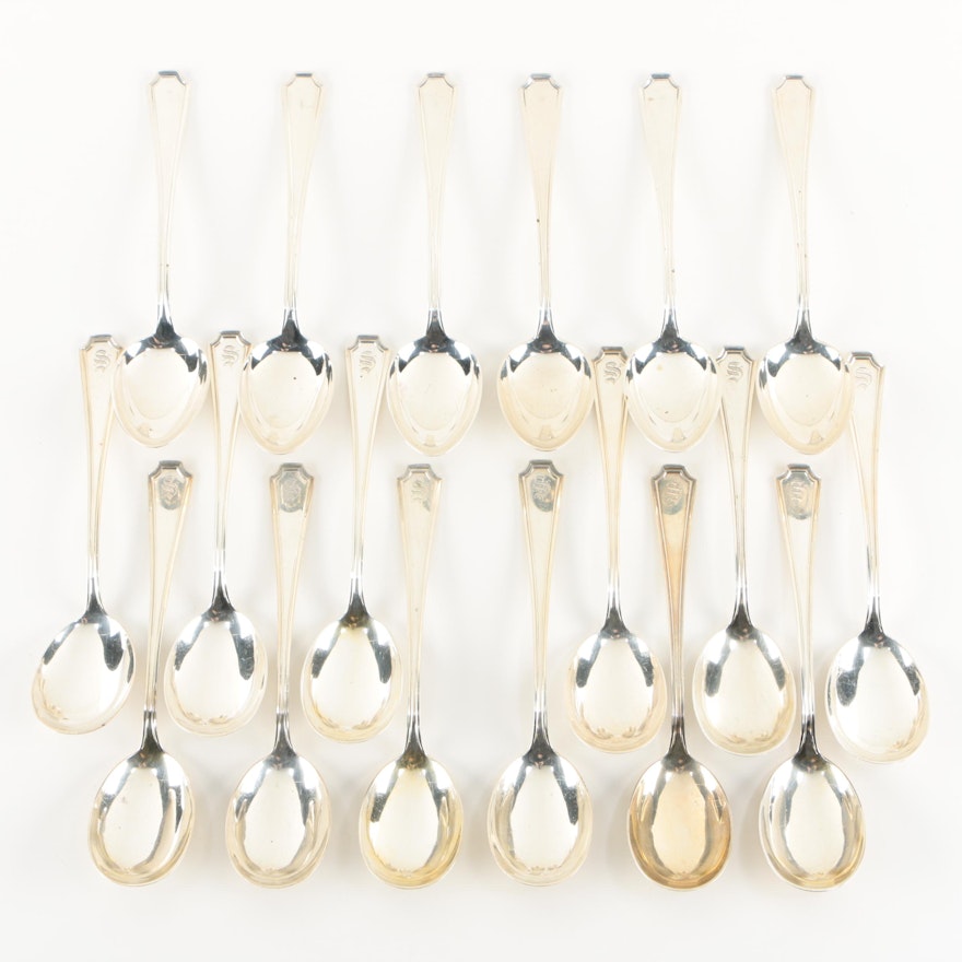 William B. Durgin "Fairfax" Sterling Silver Teaspoons and Sugar Spoons