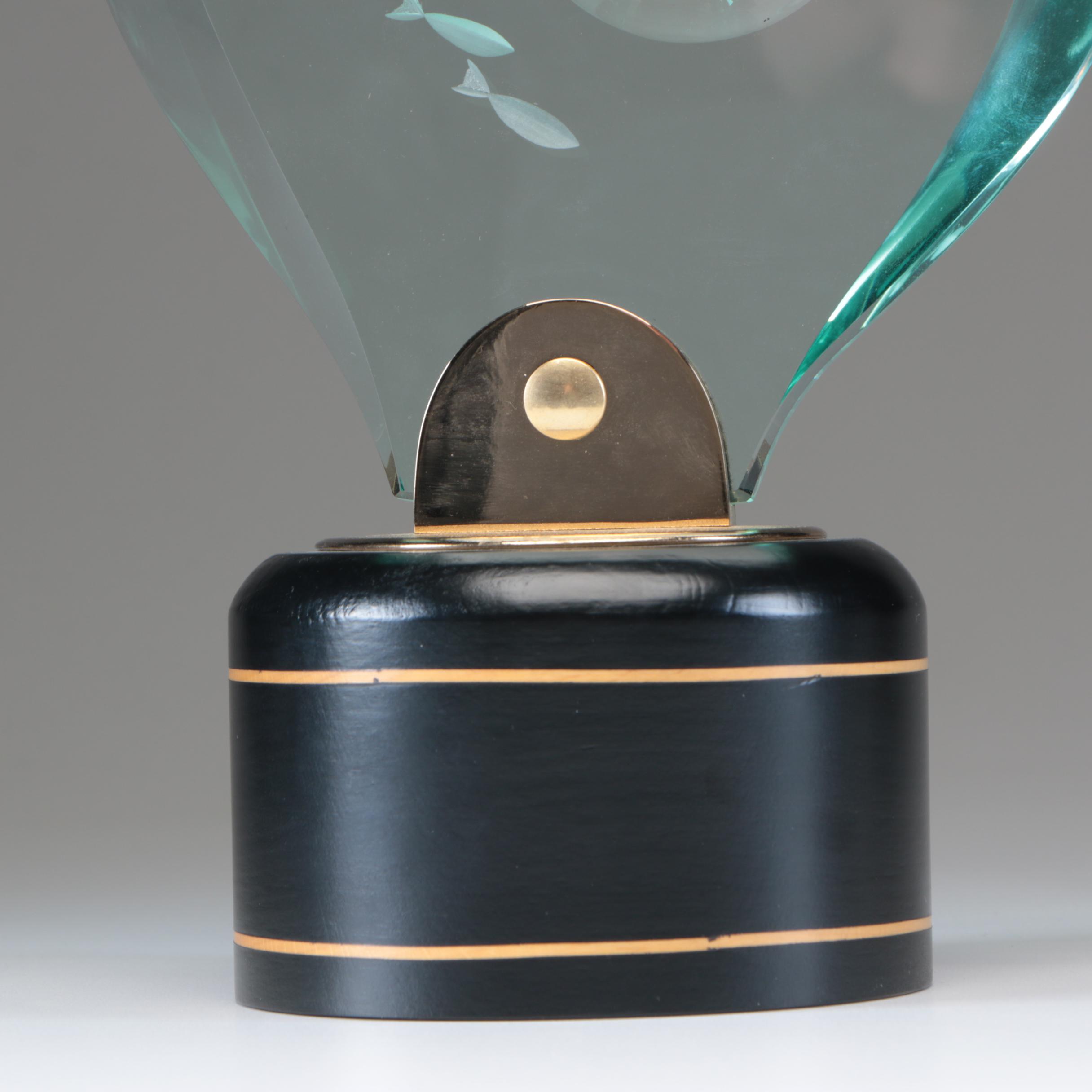 Bijan J. Bijan Glass Sculpture "Aquarama", 1987