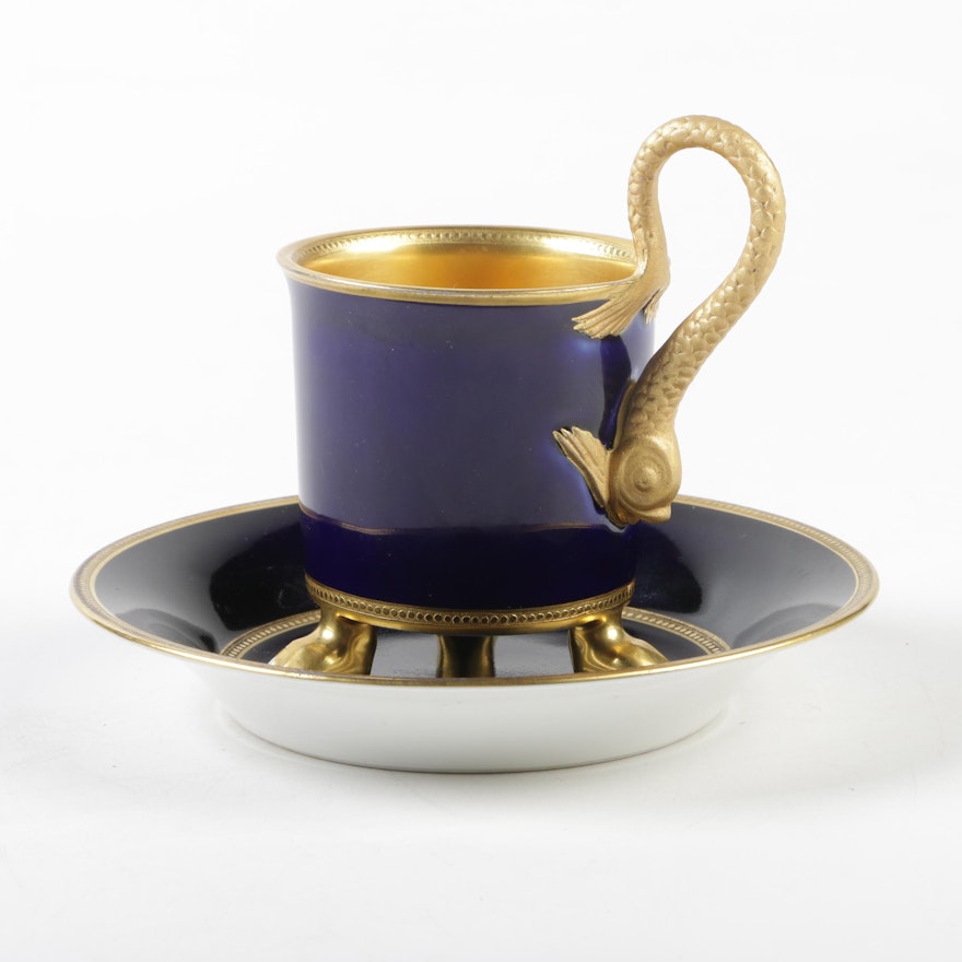 Royal Vienna Style Porcelain Cup and Saucer