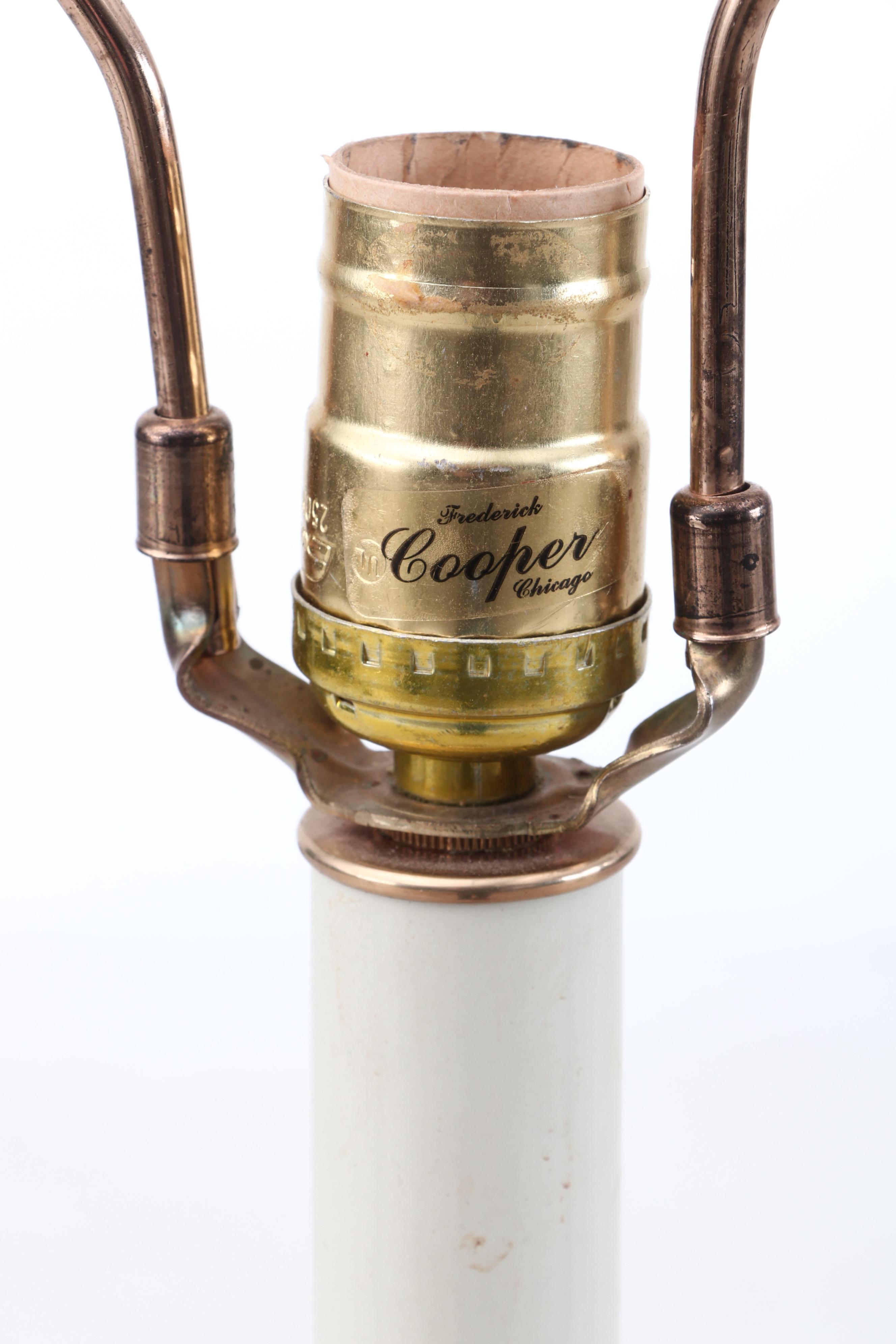 Frederick Cooper Turned Oak Floor Lamp, Late 20th Century