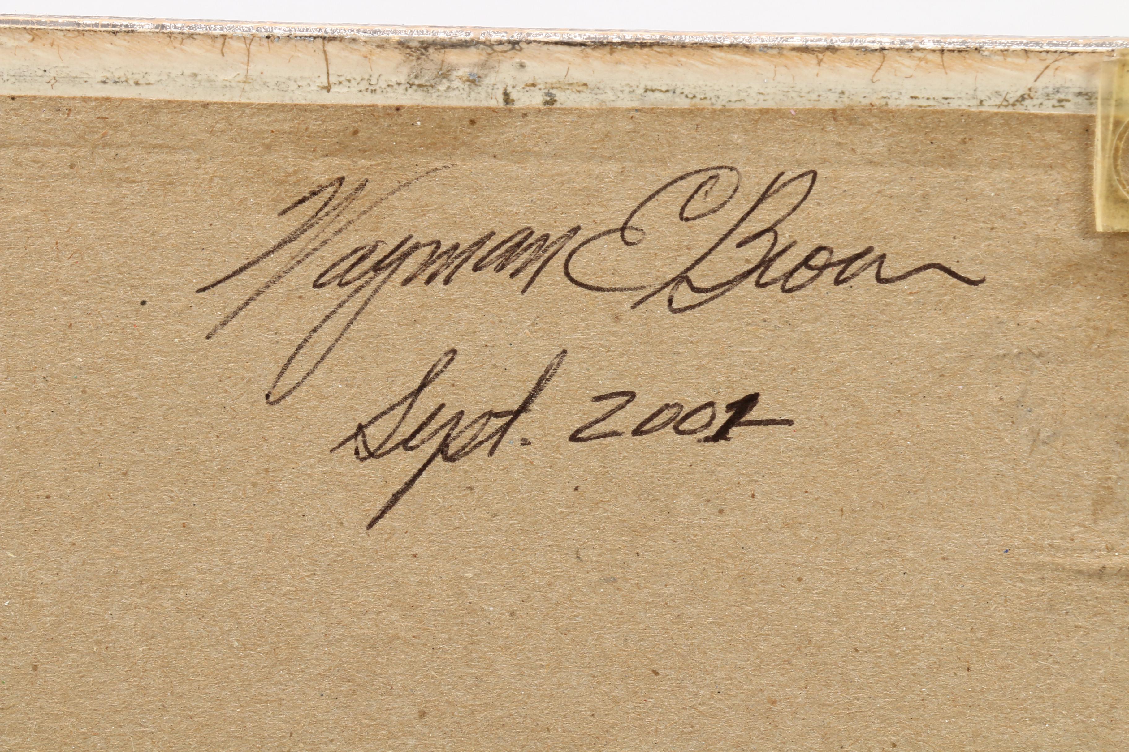 Waymon E. Brown Ink Drawing of Portrait