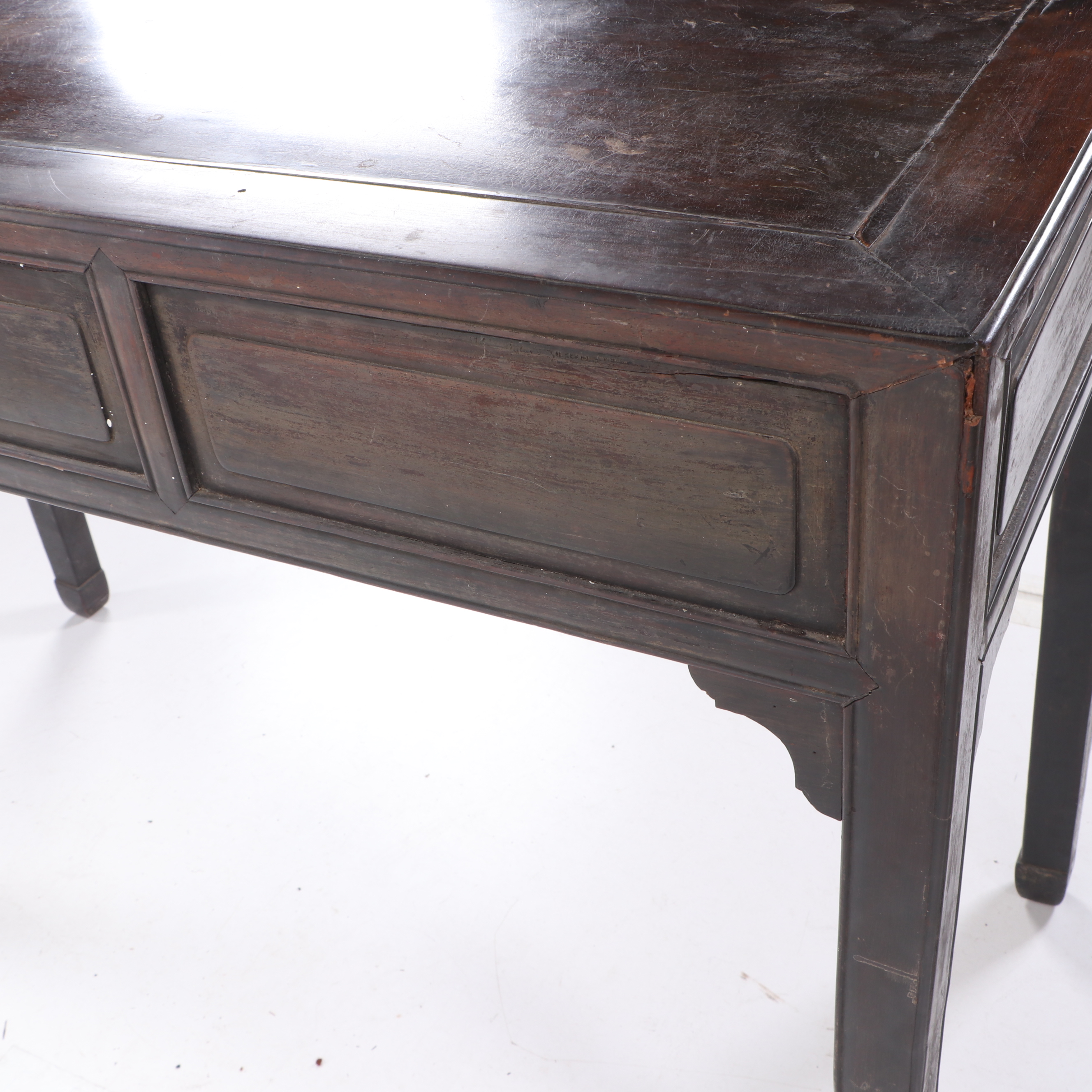 Chinese Hardwood Console Table, Mid to Late 1800s