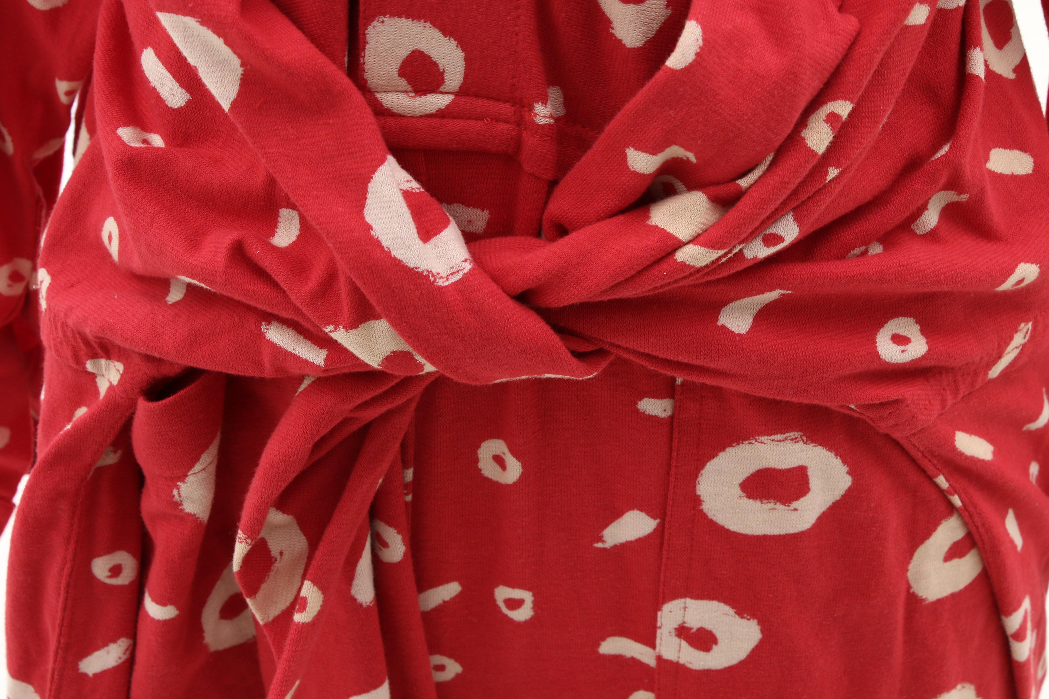 Issey Miyake Plantation Geometric Print Red Jumpsuit