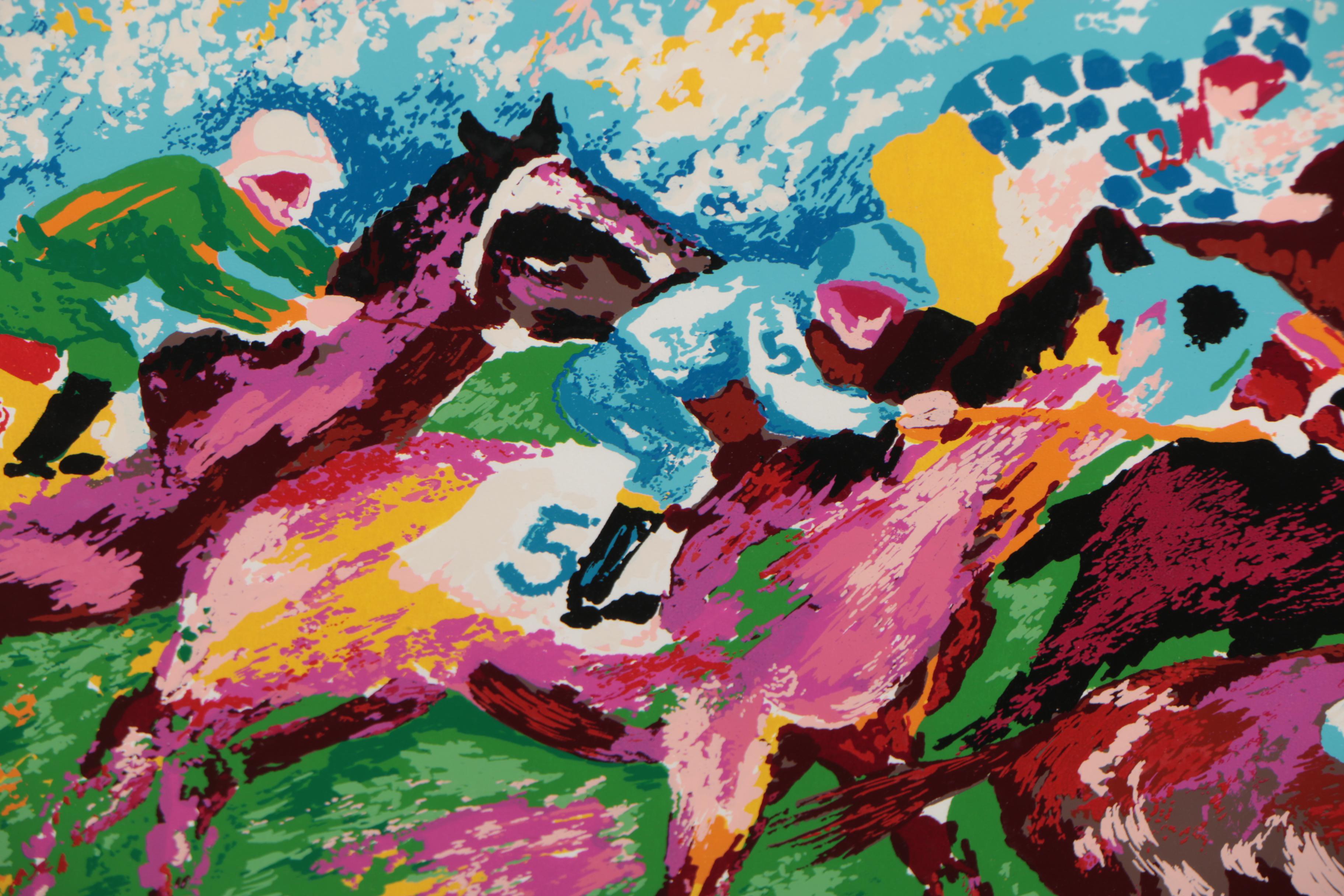 Isac Goody Serigraph "Horse Race"