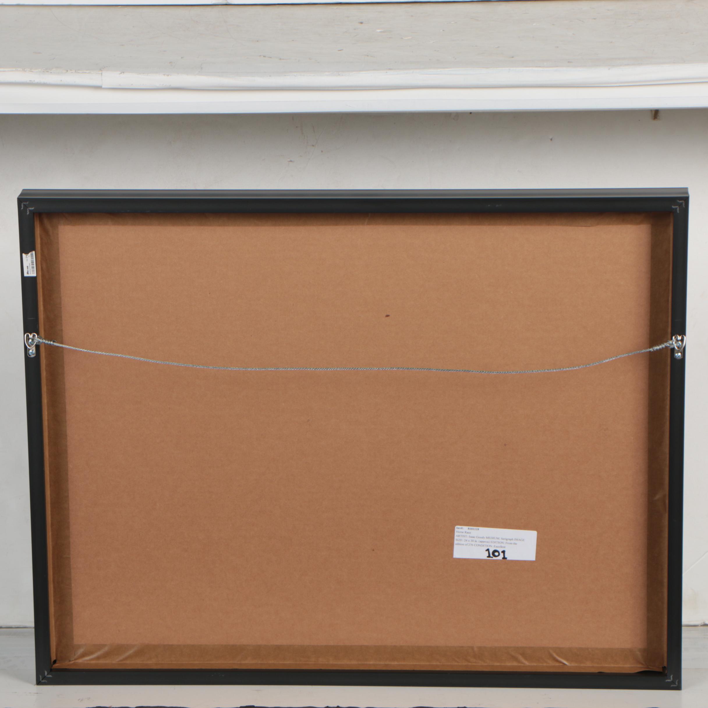 Isac Goody Serigraph "Horse Race"