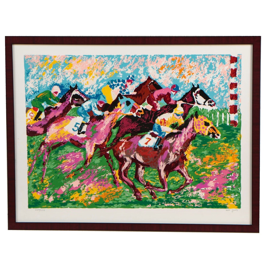 Isac Goody Serigraph "Horse Race"