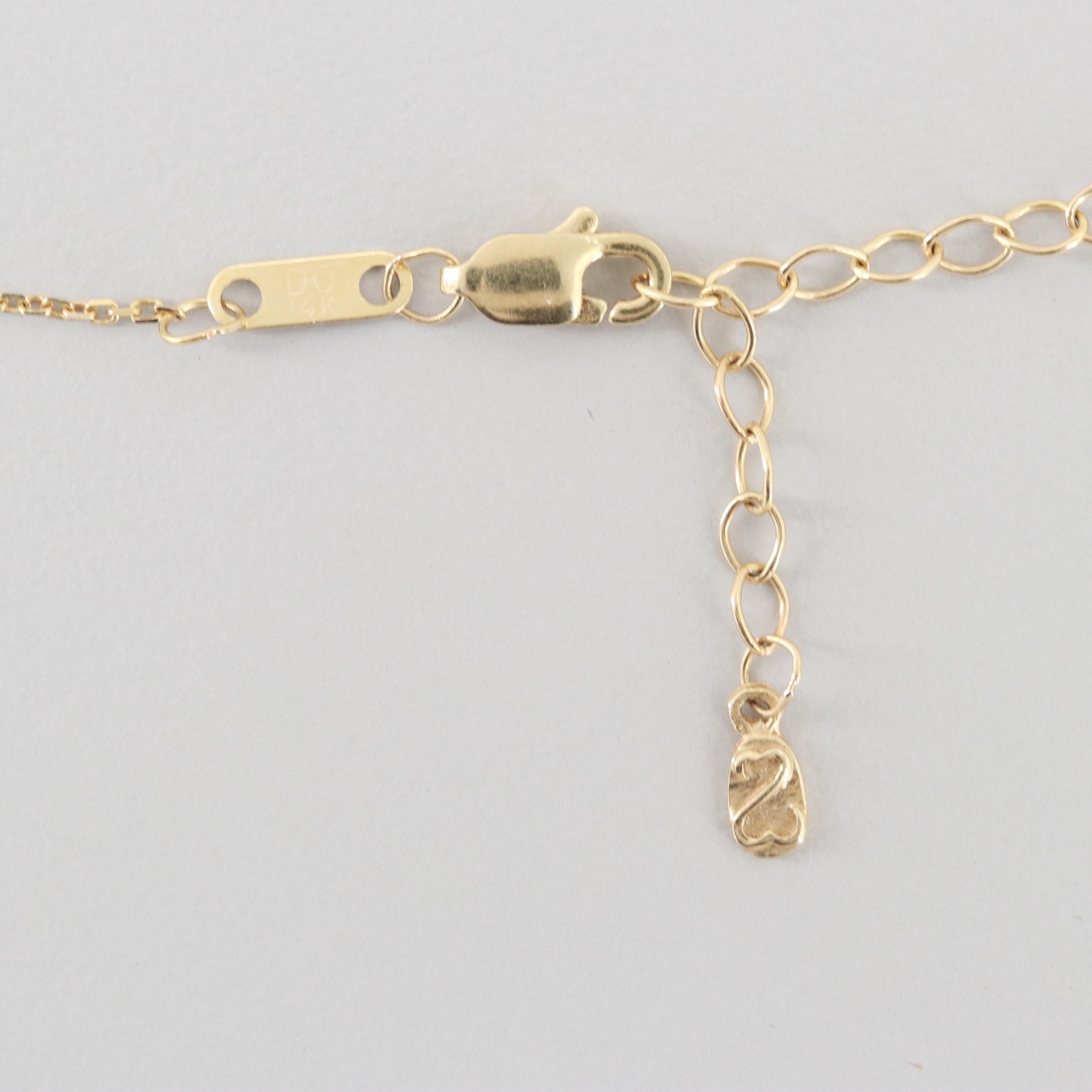 Jane Seymour "Open Hearts" 14K Yellow Gold 1.25 CTW Diamond Pendant Necklace