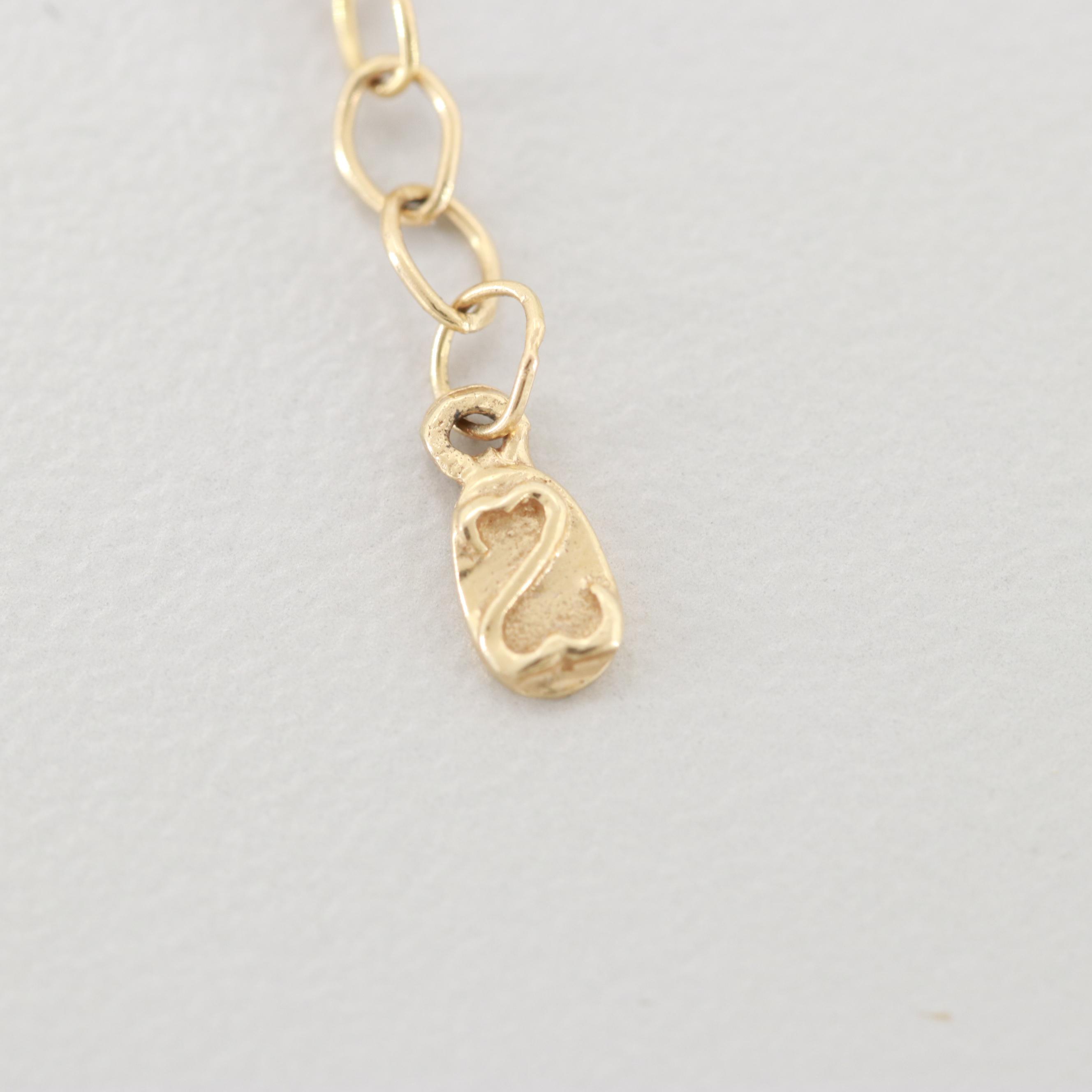 Jane Seymour "Open Hearts" 14K Yellow Gold 1.25 CTW Diamond Pendant Necklace