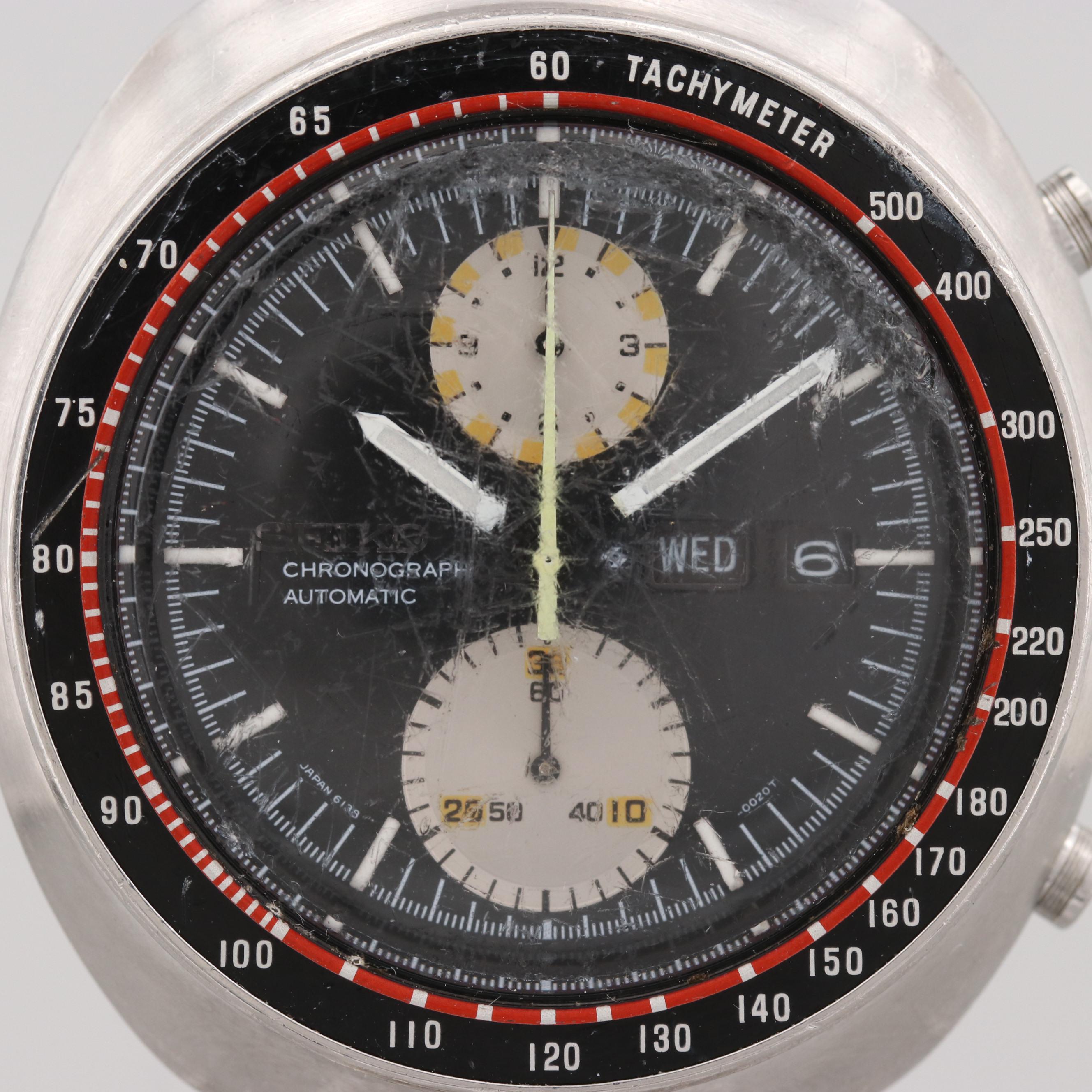 Vintage Seiko 6138-0017 "UFO" Stainless Steel Automatic Chronograph Watch