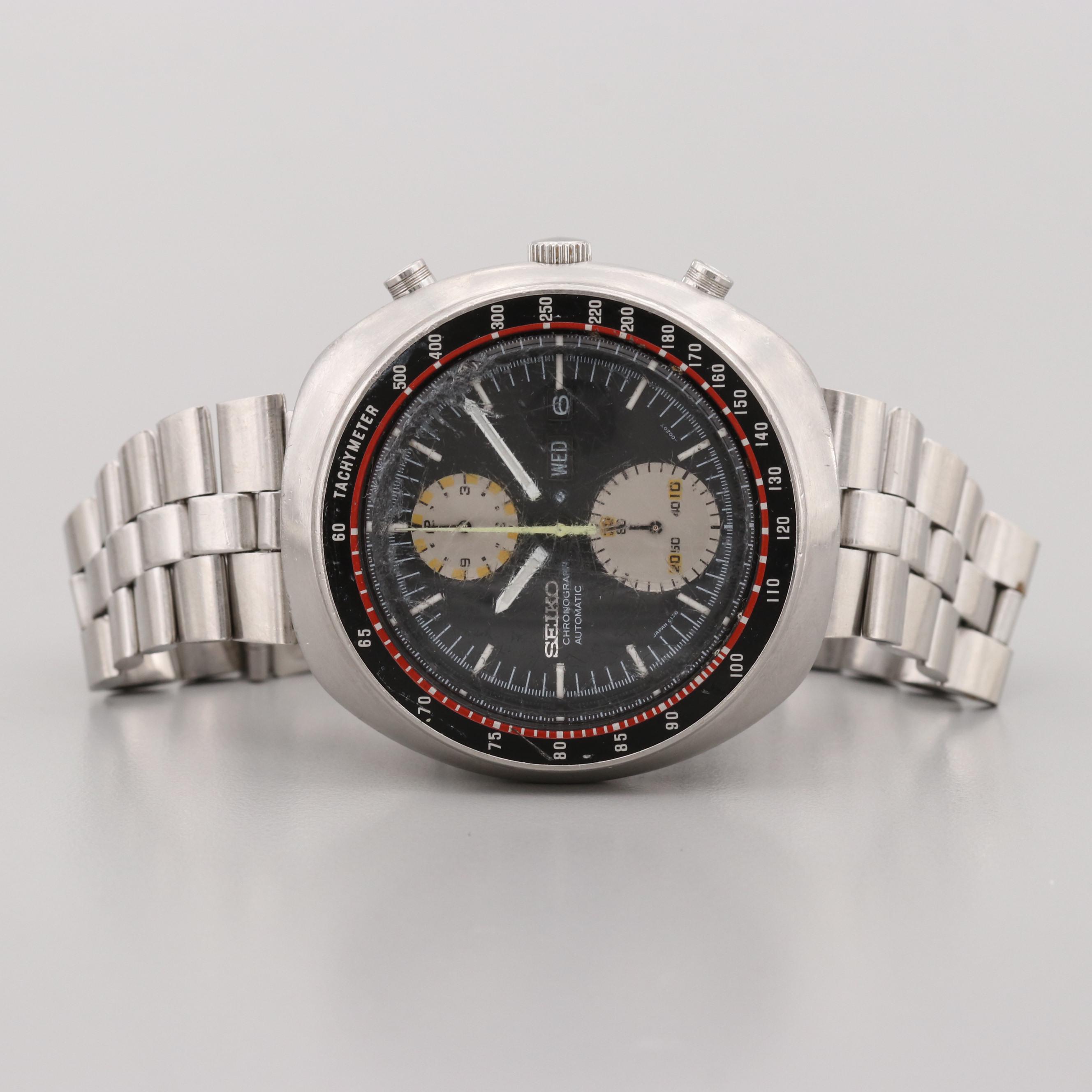 Vintage Seiko 6138-0017 "UFO" Stainless Steel Automatic Chronograph Watch