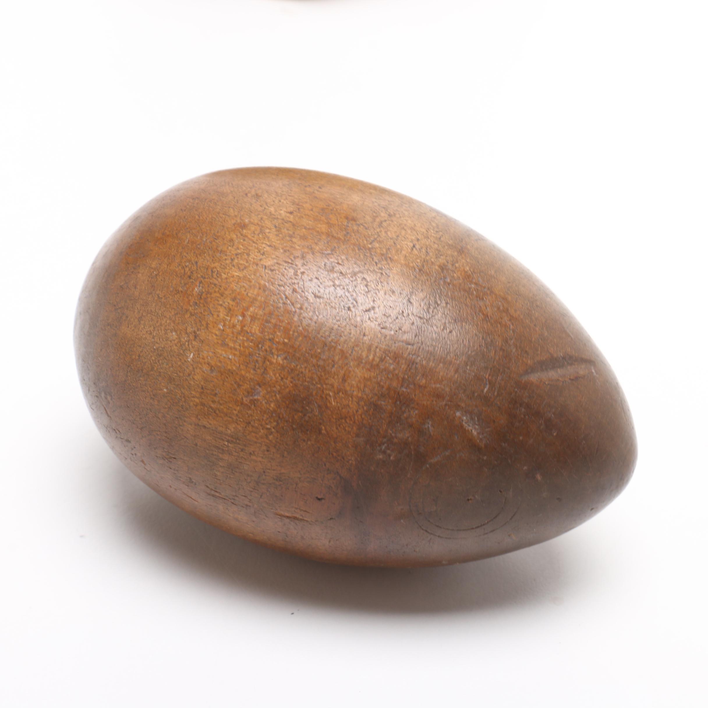 Carved Wood Heron Sculpture