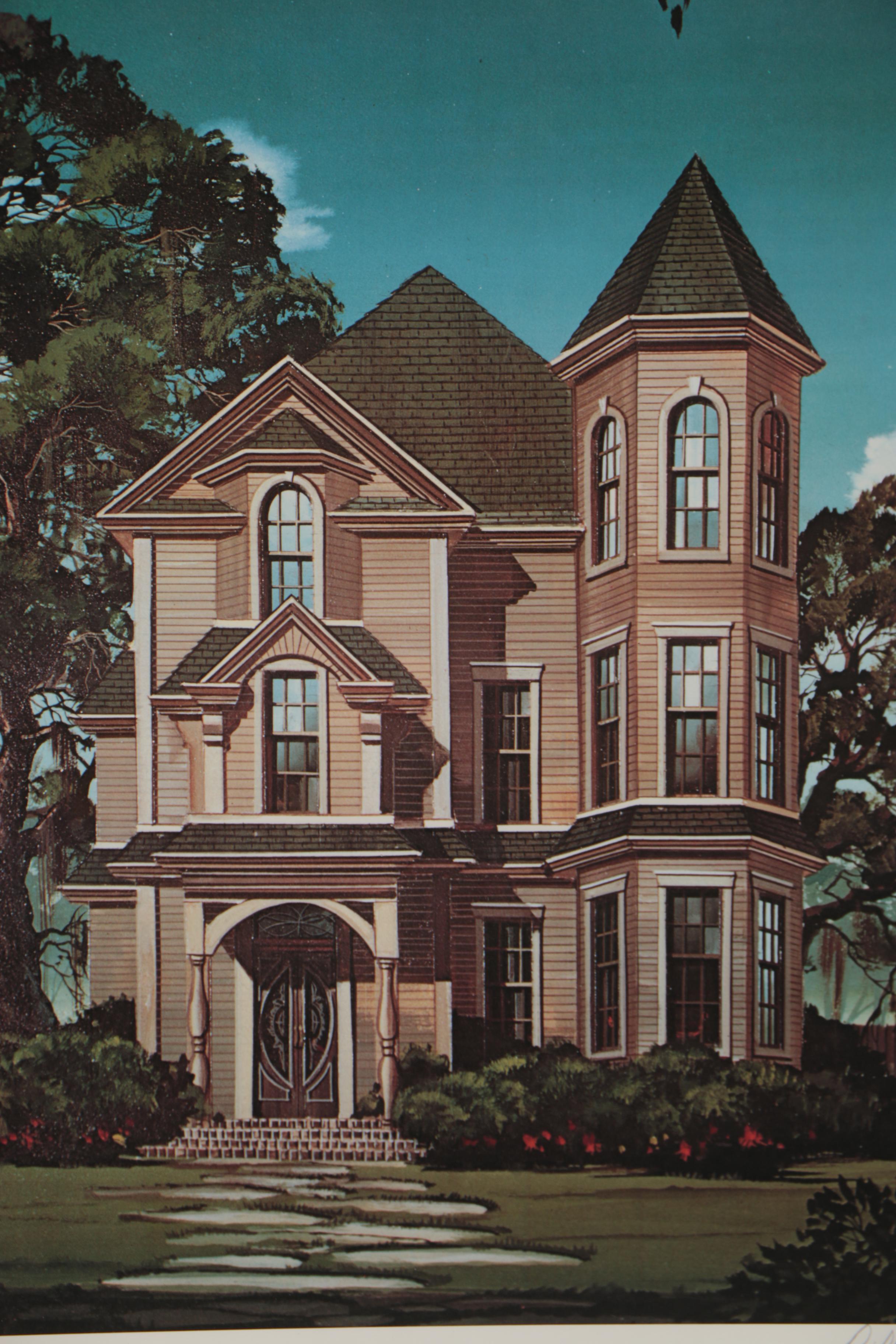 David Mann Offset Lithograph "Gothic House"