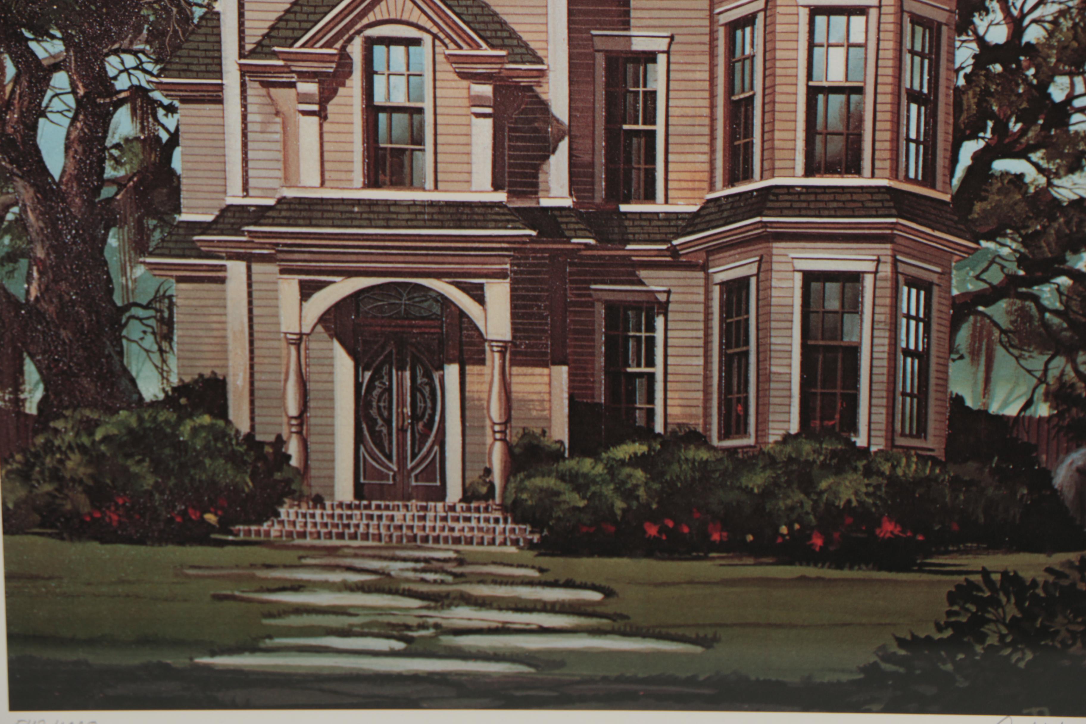David Mann Offset Lithograph "Gothic House"