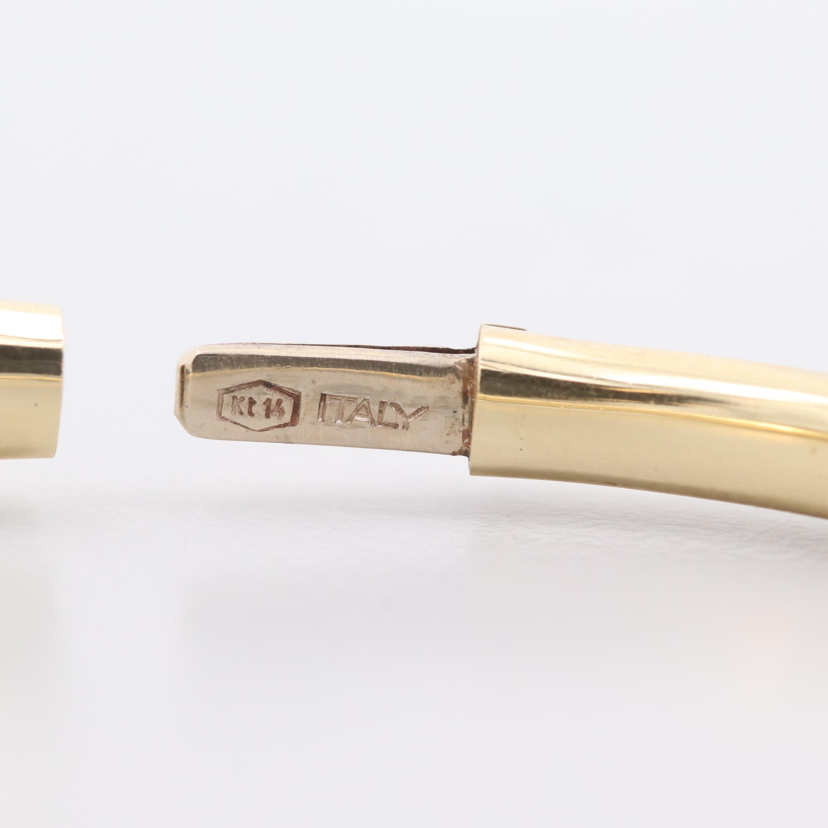 14K Yellow Gold Hinged Bangle Bracelet