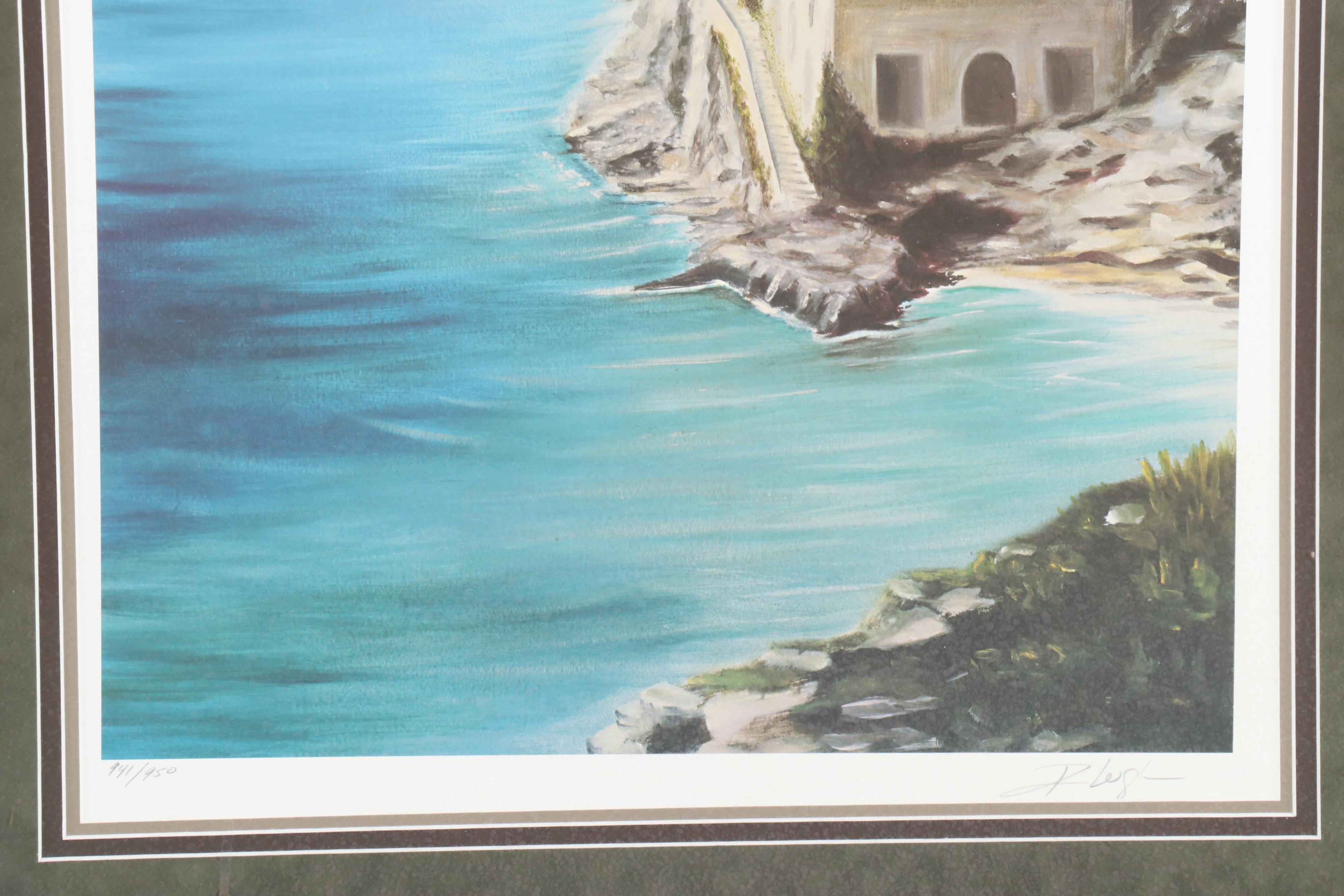 Randal Leigh Offset Lithograph "View from the Villa"