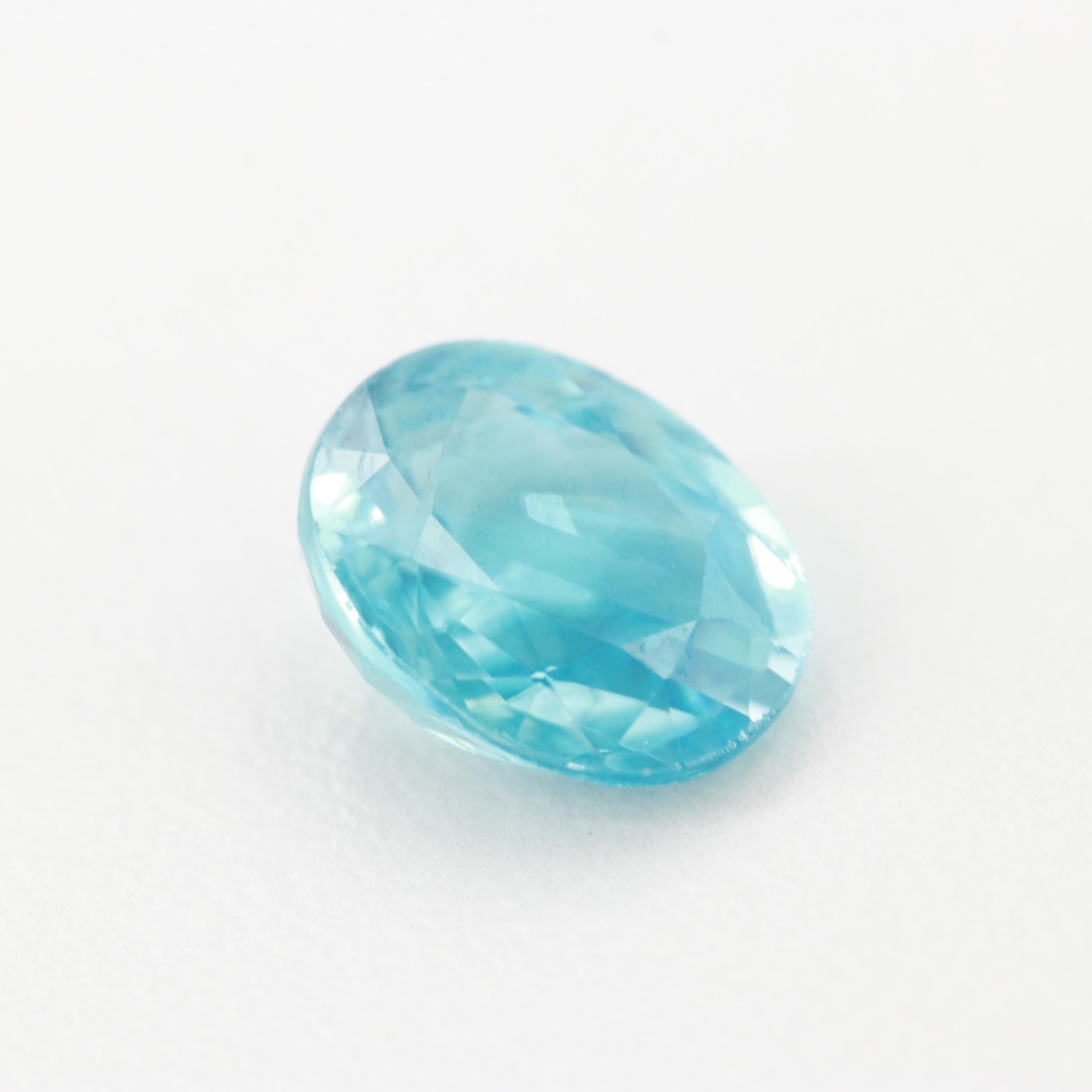 Loose 4.35 CT Blue Zircon