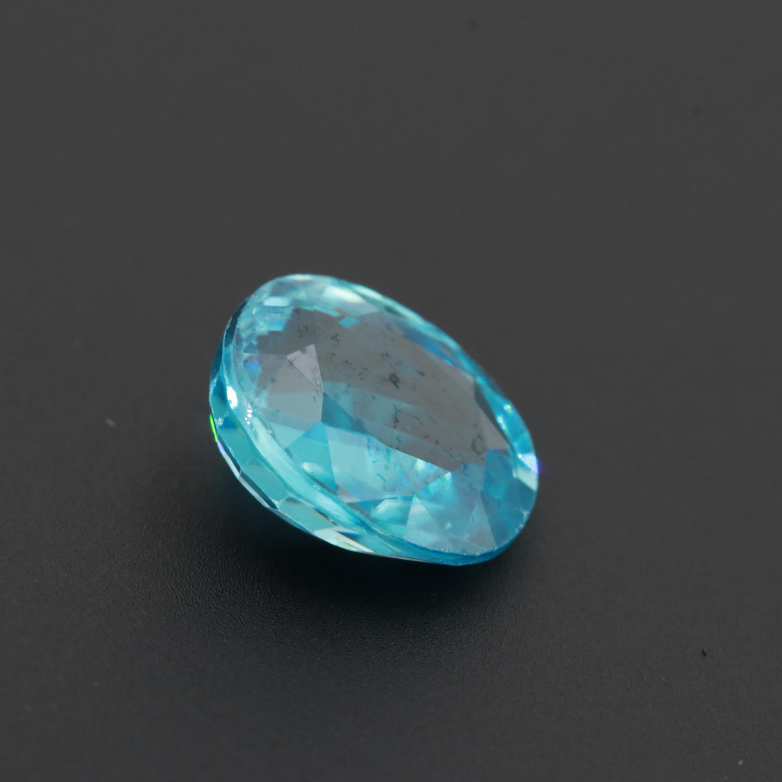 Loose 4.35 CT Blue Zircon