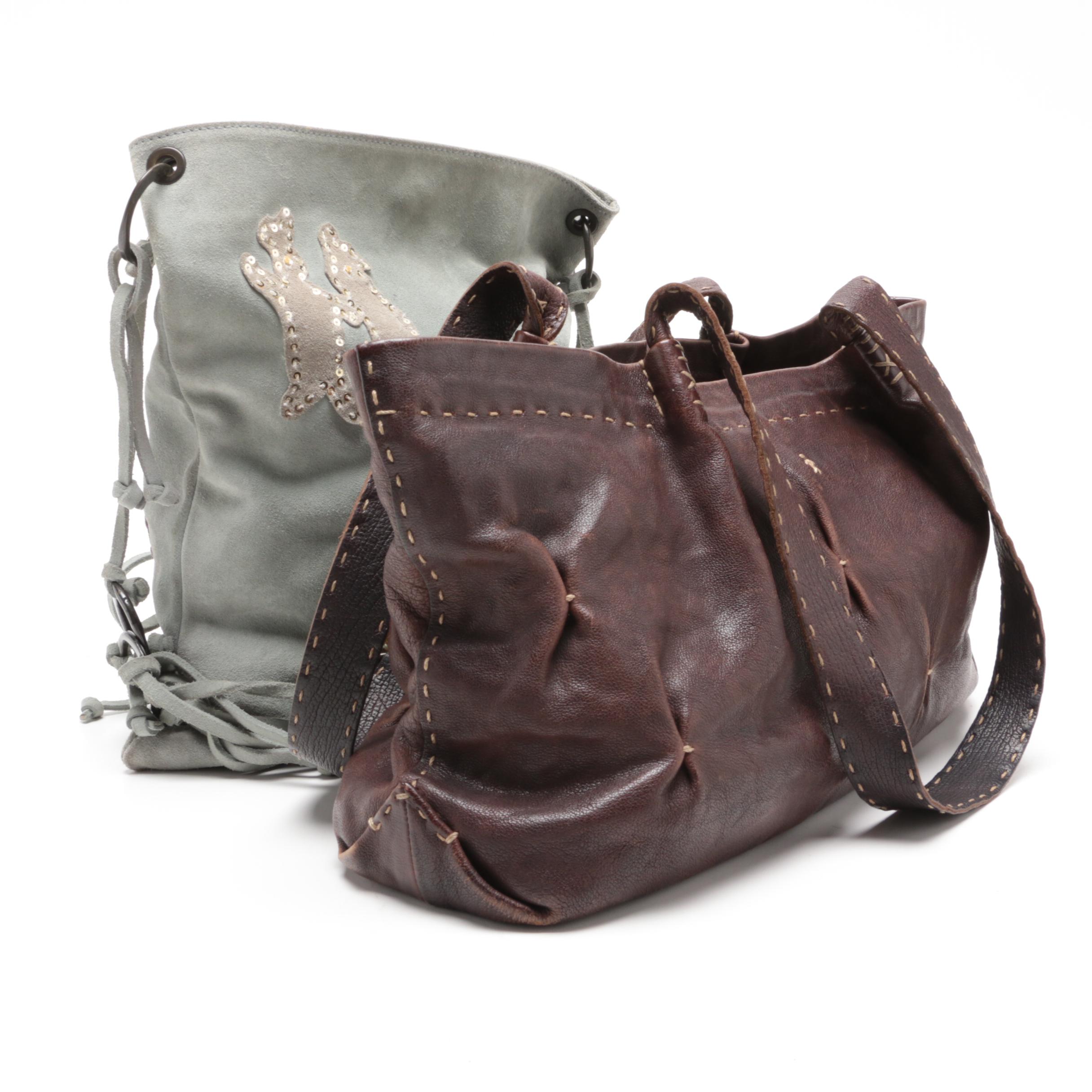 Henry Beguelin Leather and Marni Suede Shoulder Bags