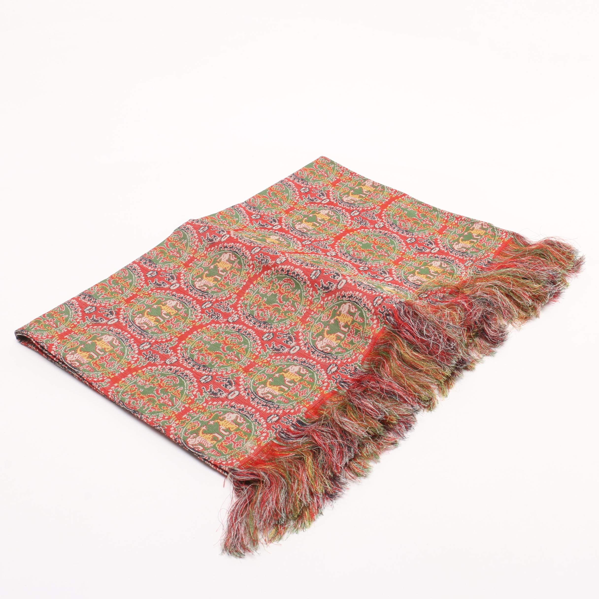 Japanese Obi Silk Sash, Pillow, Tatsumura Table Runner and Cotton Sash
