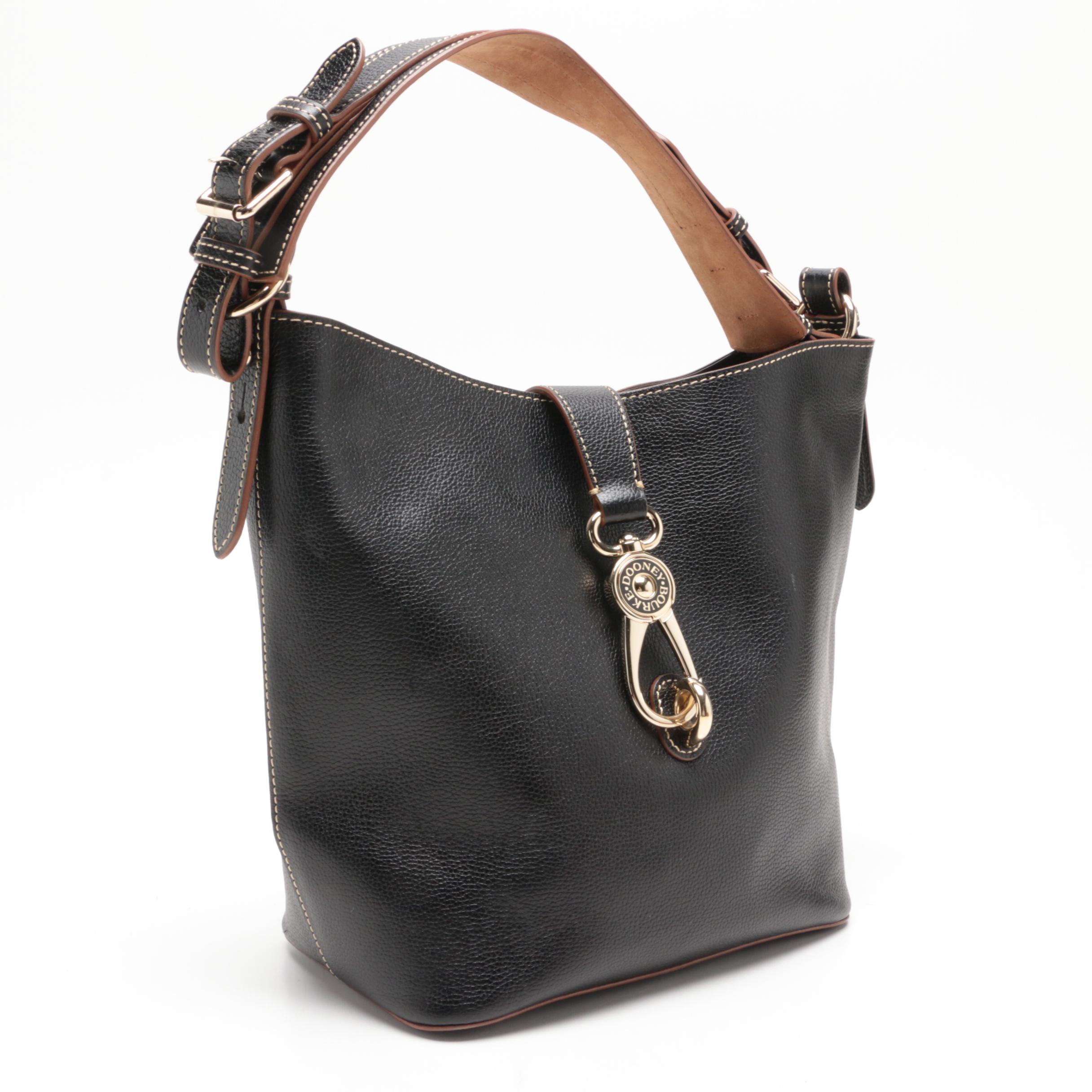 Dooney & Bourke Black Pebbled Leather Shoulder Bag