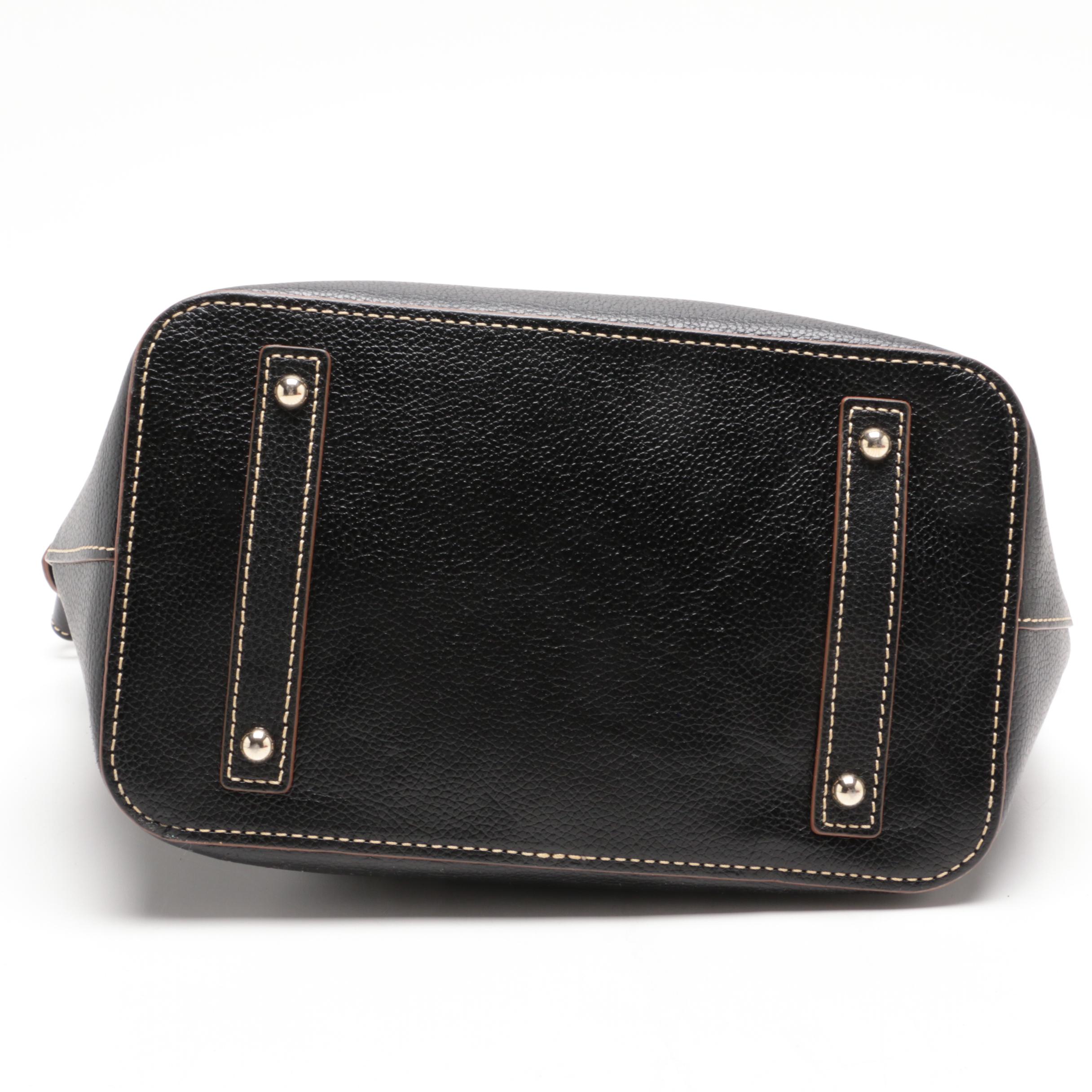 Dooney & Bourke Black Pebbled Leather Shoulder Bag