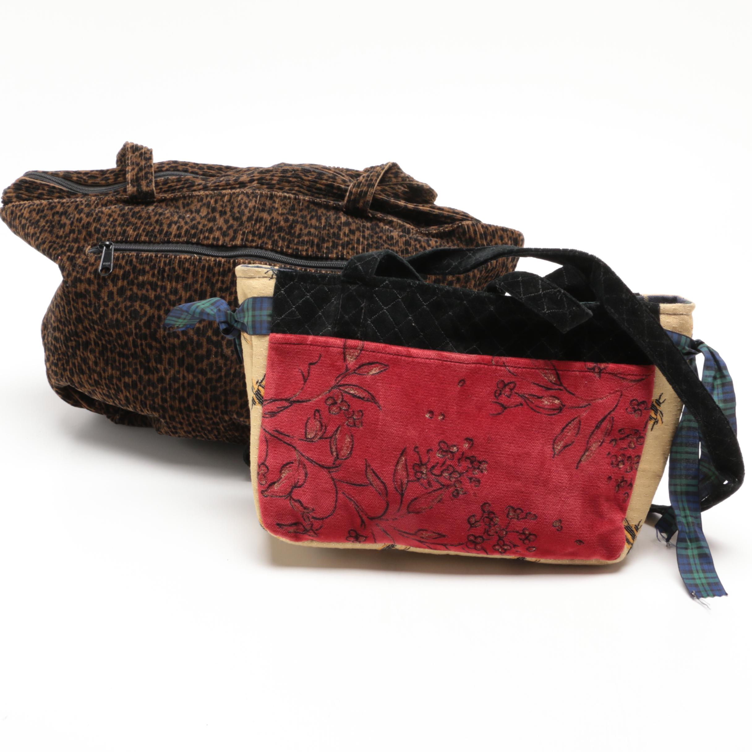 Nordic House Designs Vinyl and Fabric Shoulder Bags