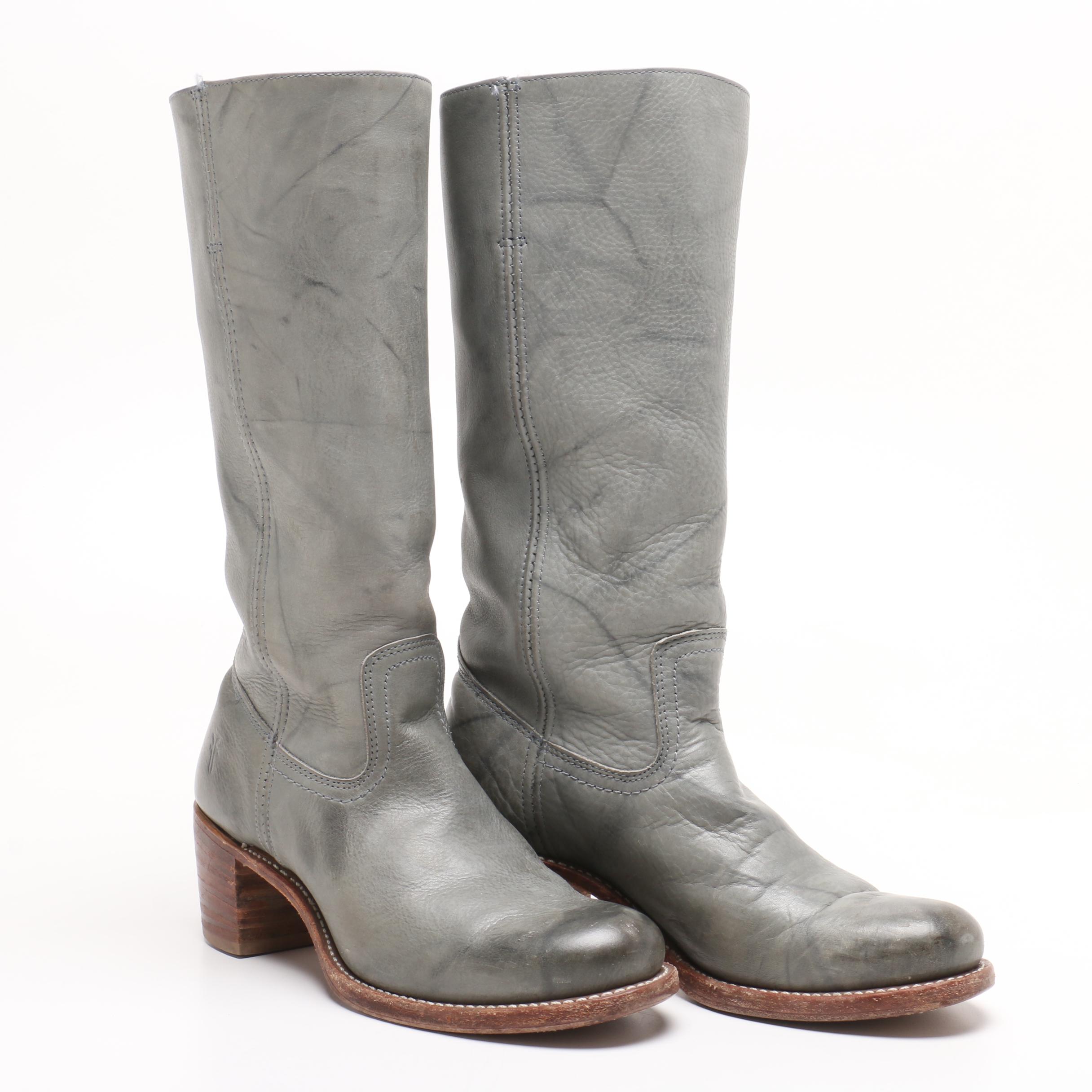 Frye Grey Leather Boots