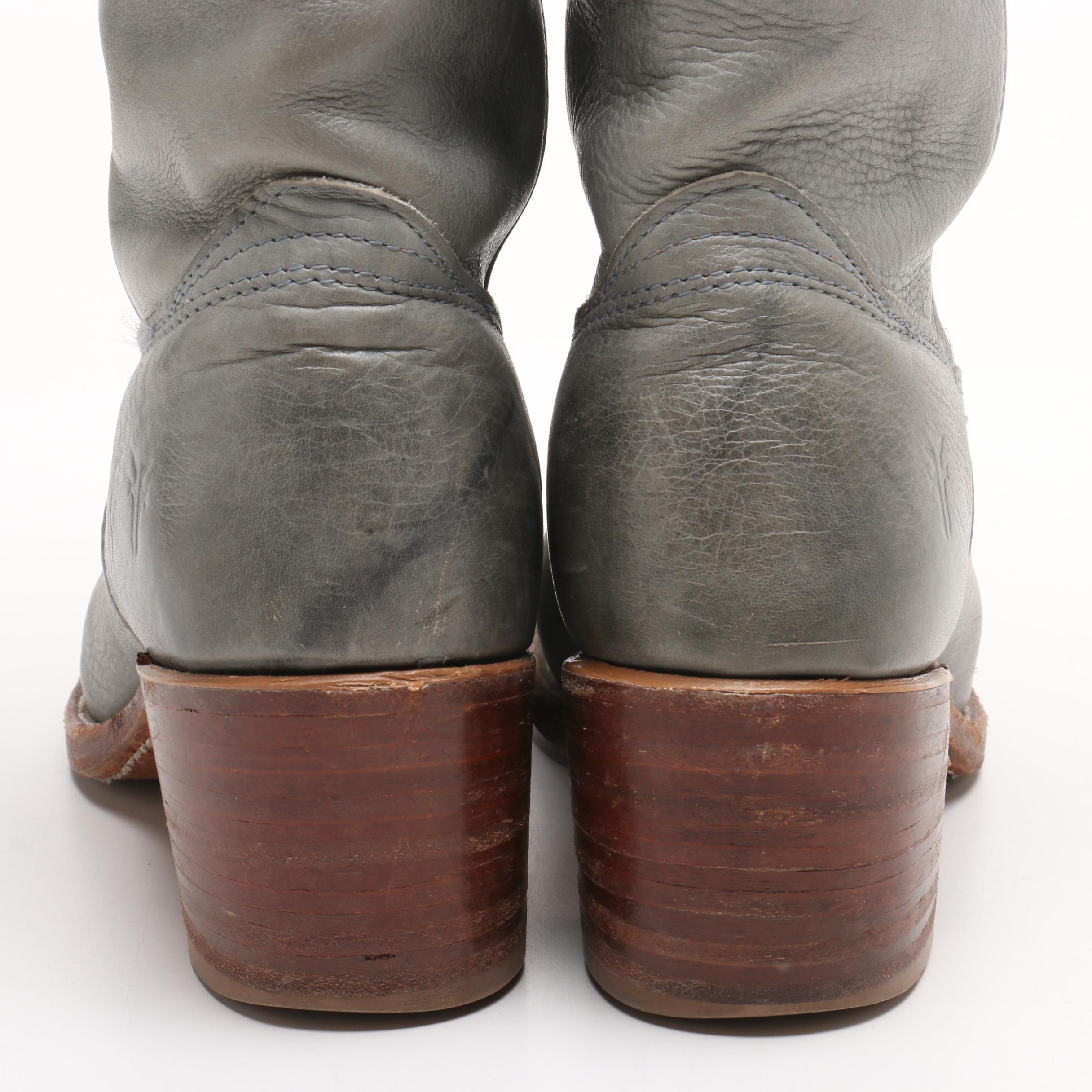 Frye Grey Leather Boots