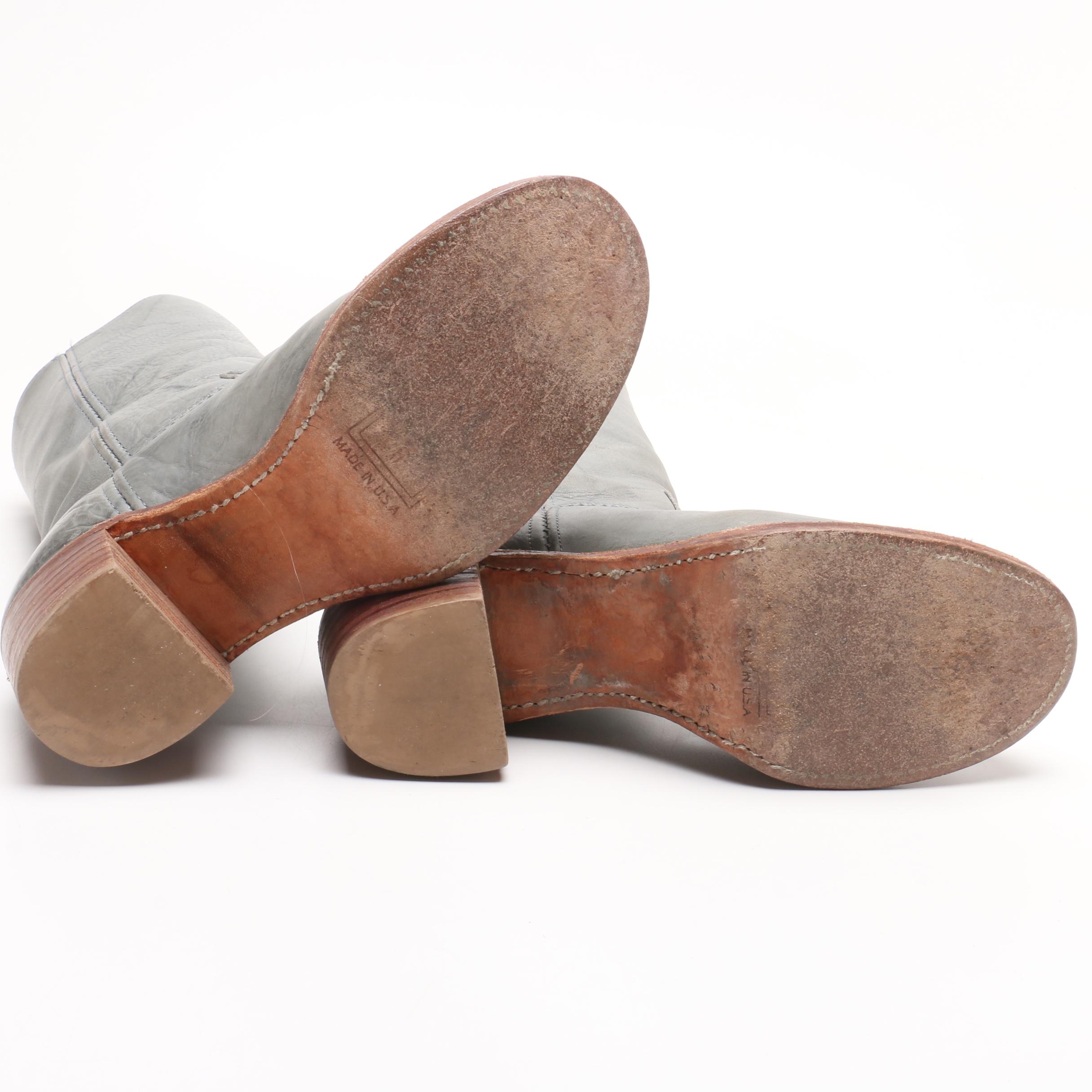 Frye Grey Leather Boots