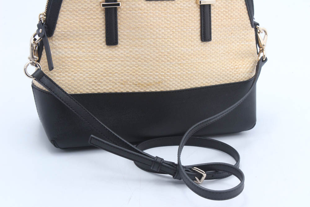 Kate Spade Cameron Street Straw Maise Satchel and Credit Card Pouch