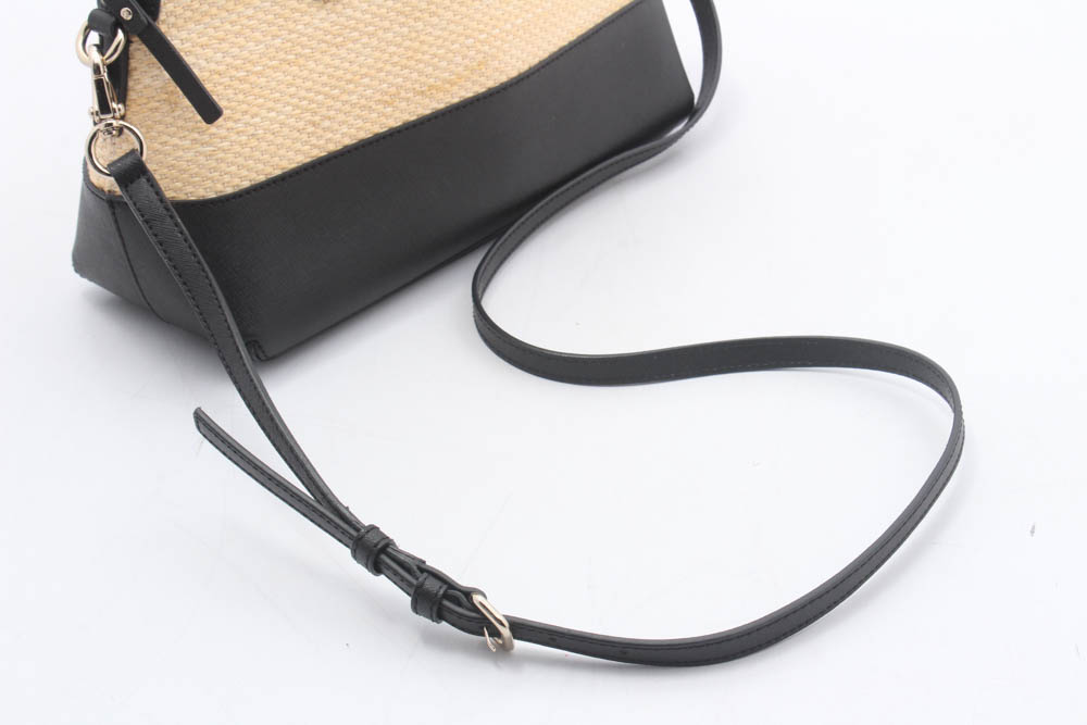 Kate Spade Cameron Street Straw Maise Satchel and Credit Card Pouch