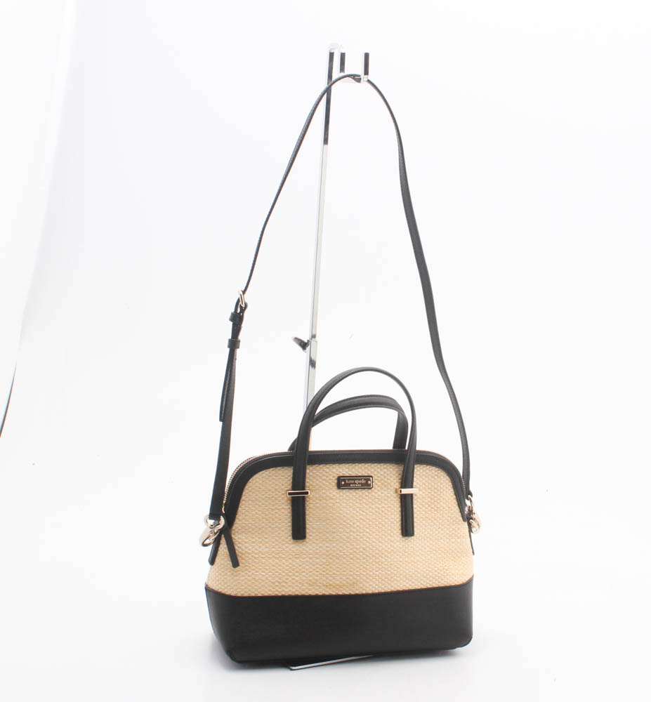 Kate Spade Cameron Street Straw Maise Satchel and Credit Card Pouch