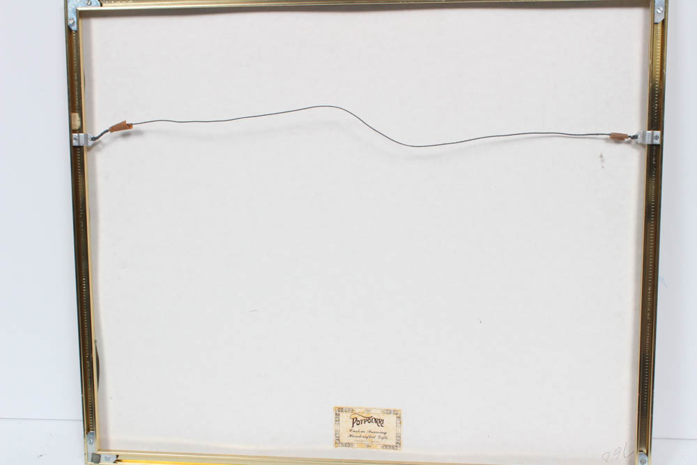 Cariello Clowns with Umbrellas Lithograph