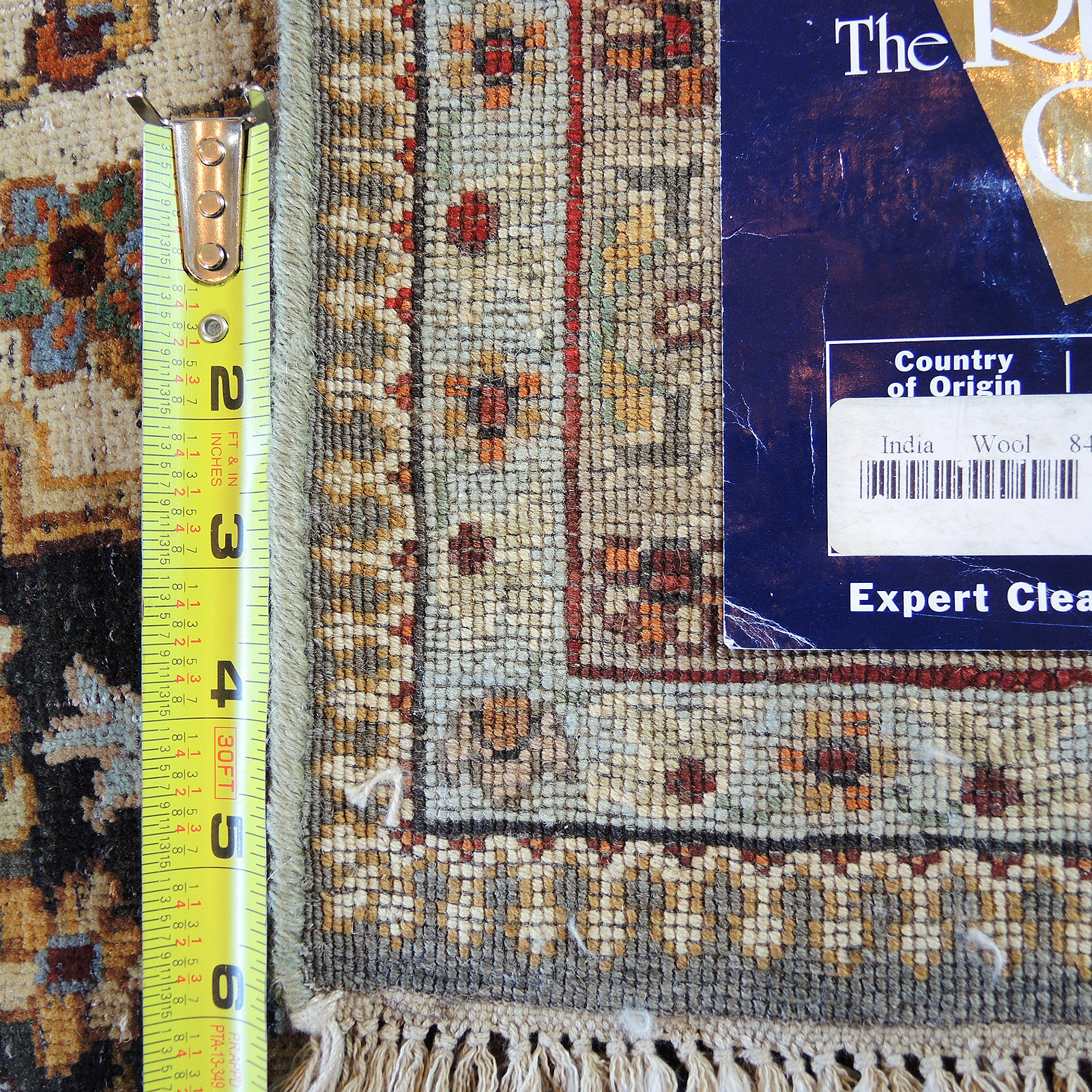 Hand-Knotted Indian Wool Room Sized Rug from The Rug Gallery