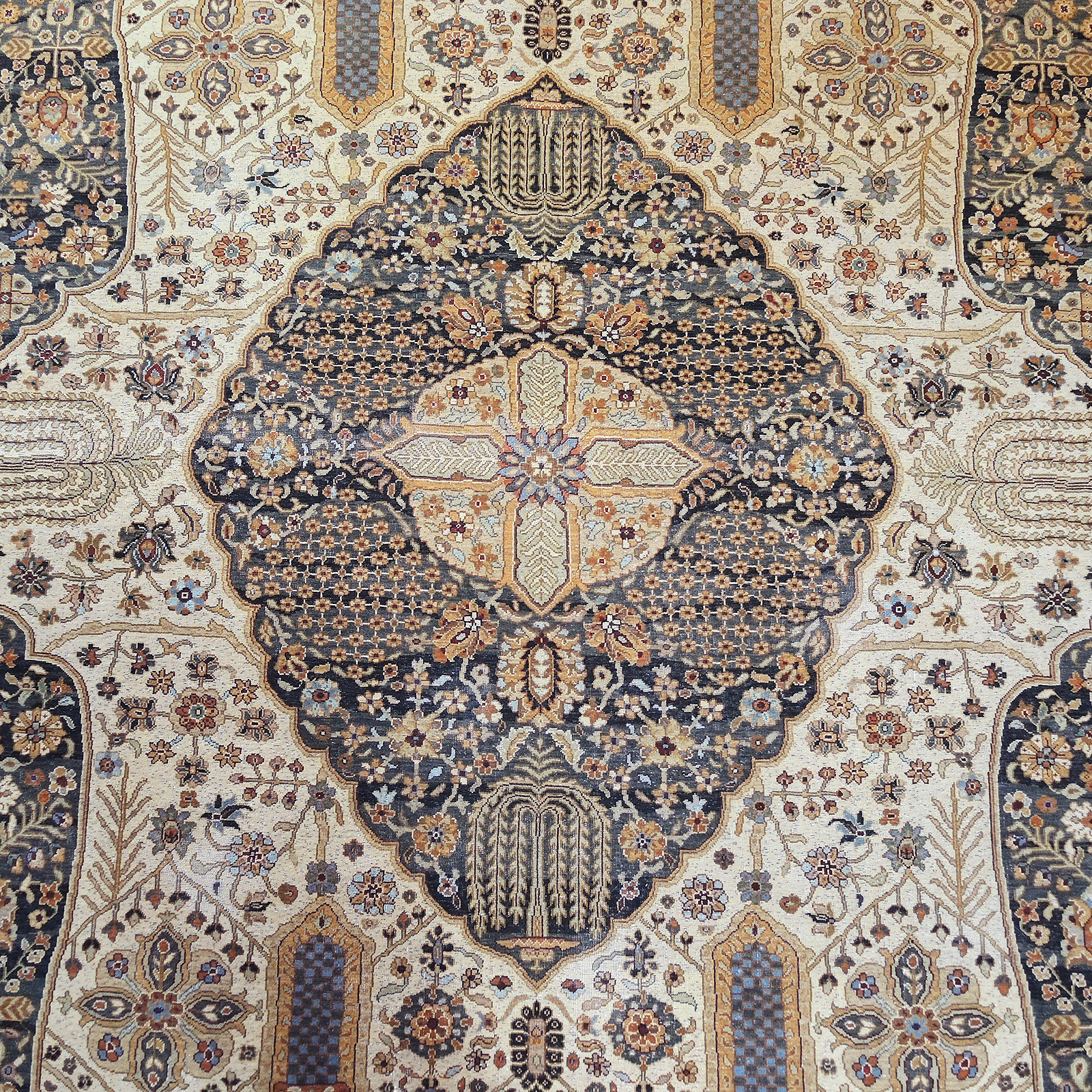 Hand-Knotted Indian Wool Room Sized Rug from The Rug Gallery
